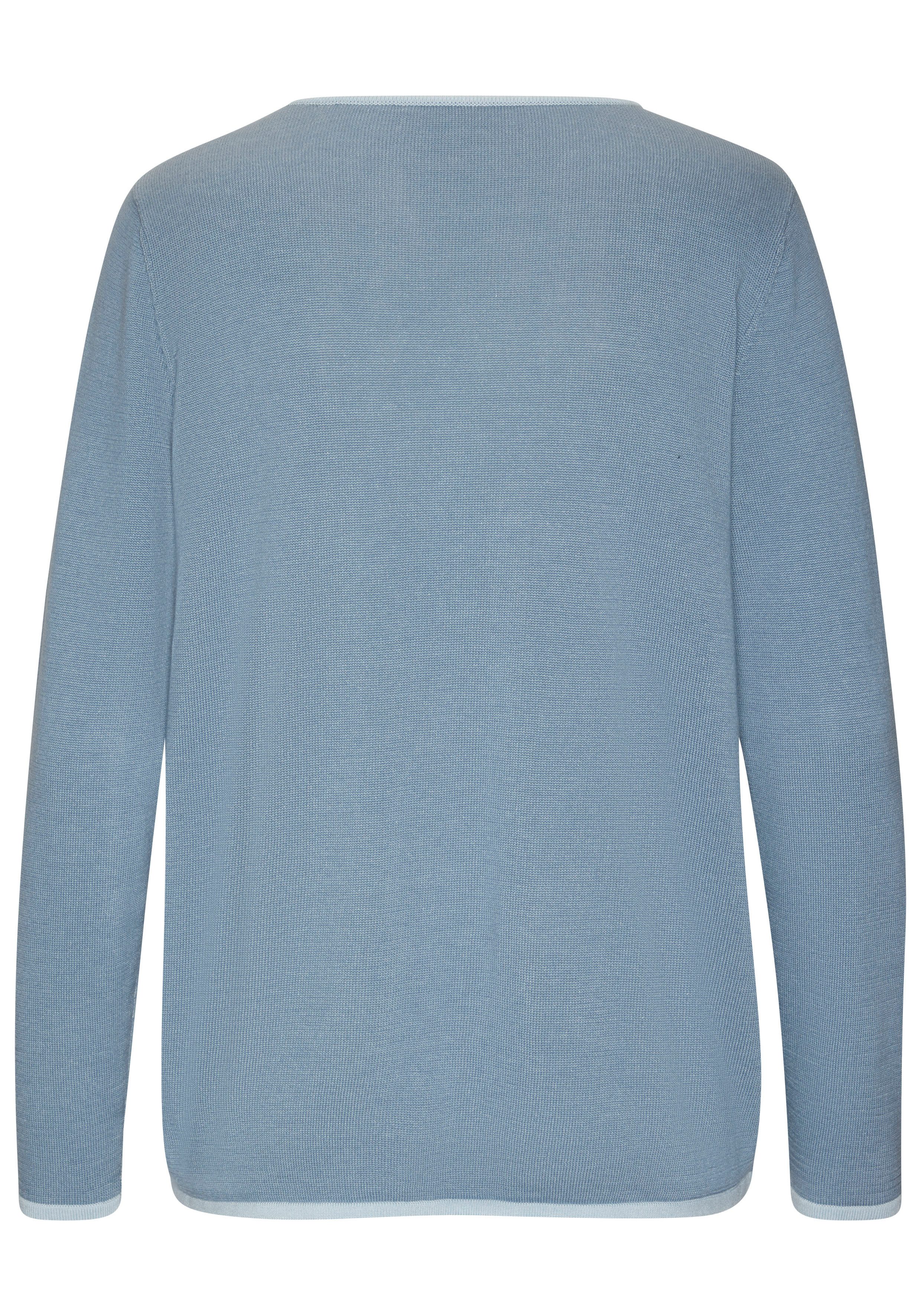 Vivance Trui met V-hals met contrastranden, casual