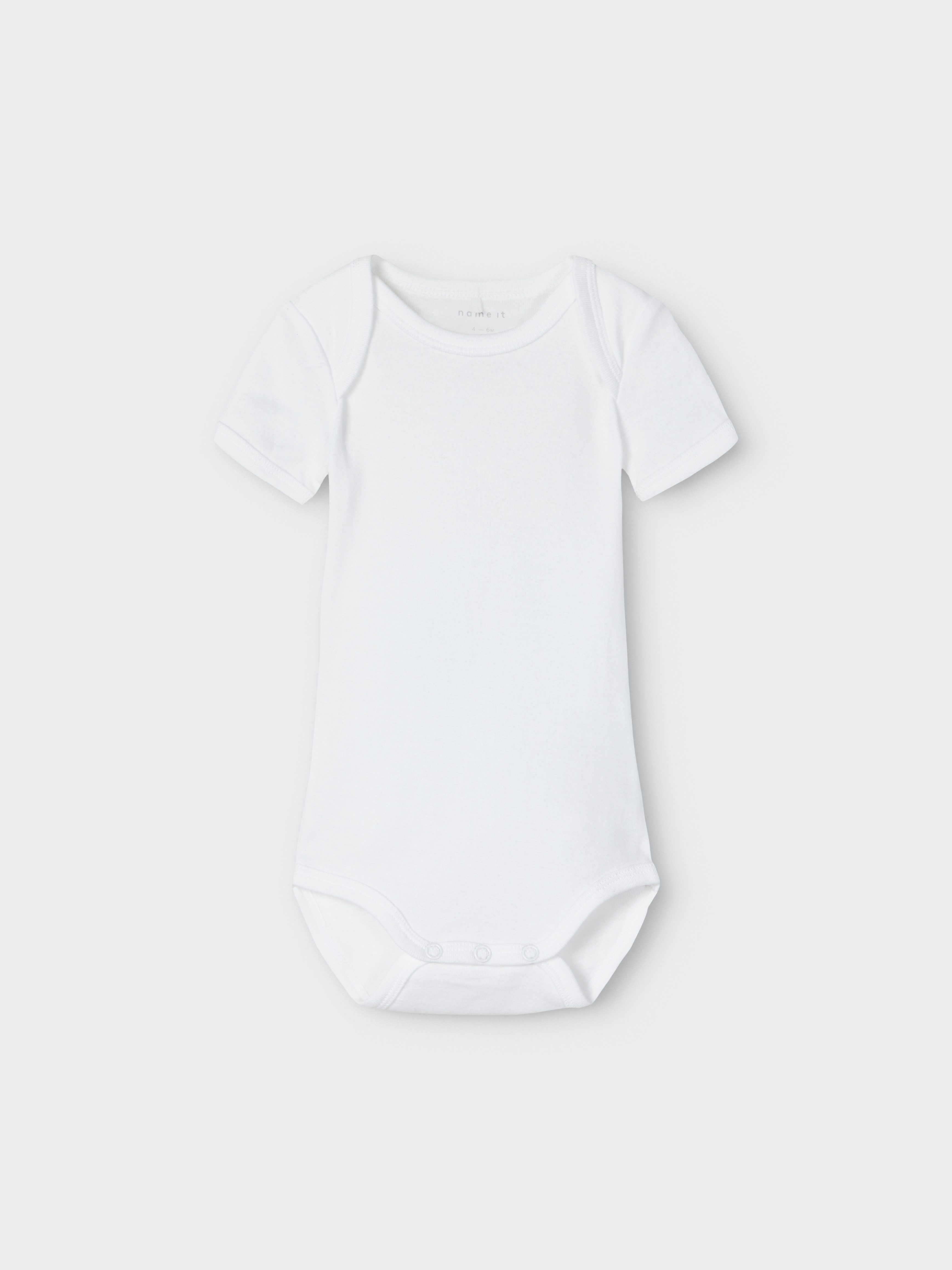 Name It Body NBNBODY 3P SS SOLID WHITE 4 NOOS (set 3-delig)