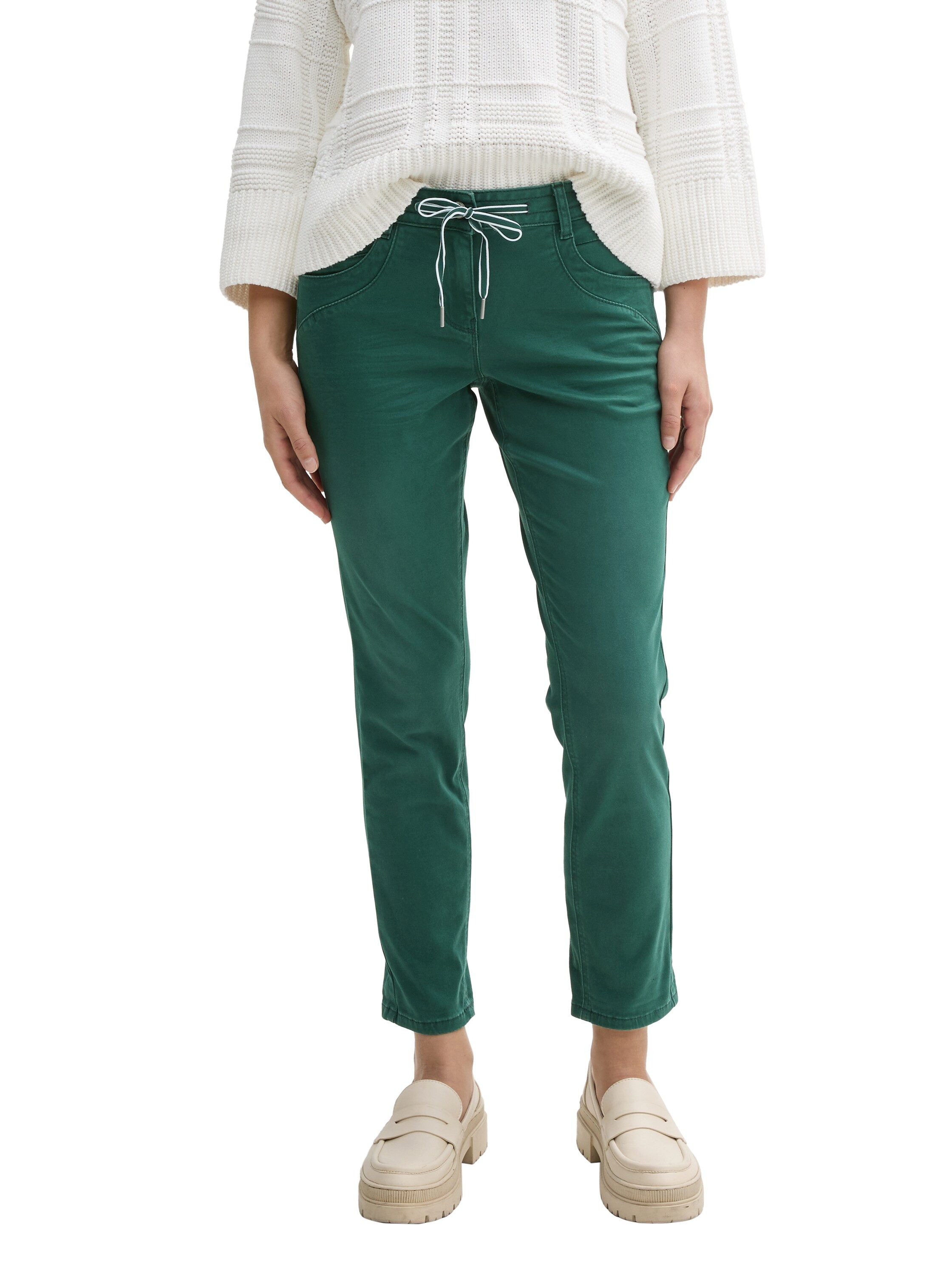 Tom Tailor 7/8 broek met strikband aan de boord dames 7/8-broeken maat 46 groen