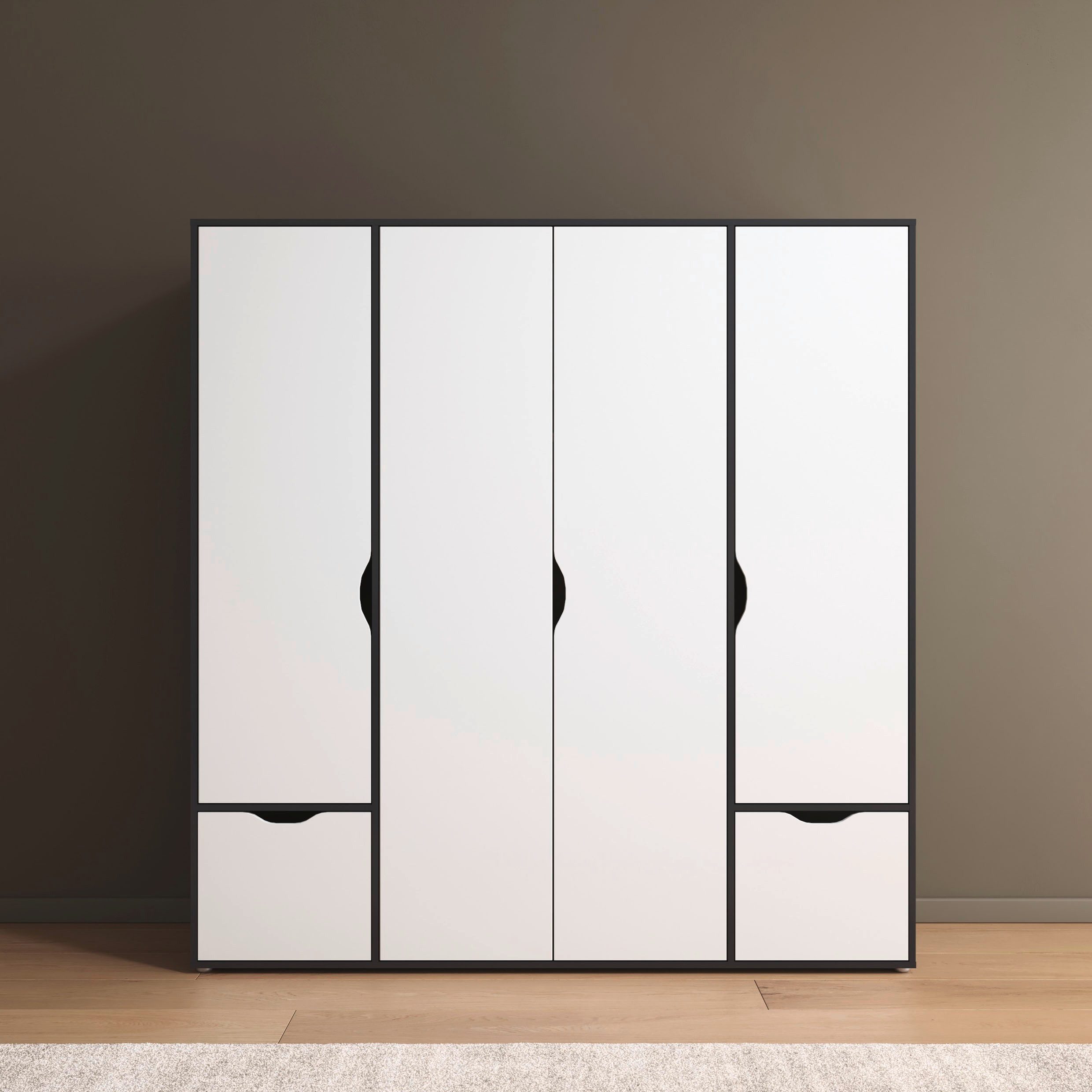 rauch Draaideurkast Kledingkast Kast Garderobe Wasmand NARAI met Laden Greefaansluitingen voor een greeploze look TOPSELLER MADE IN GERMANY