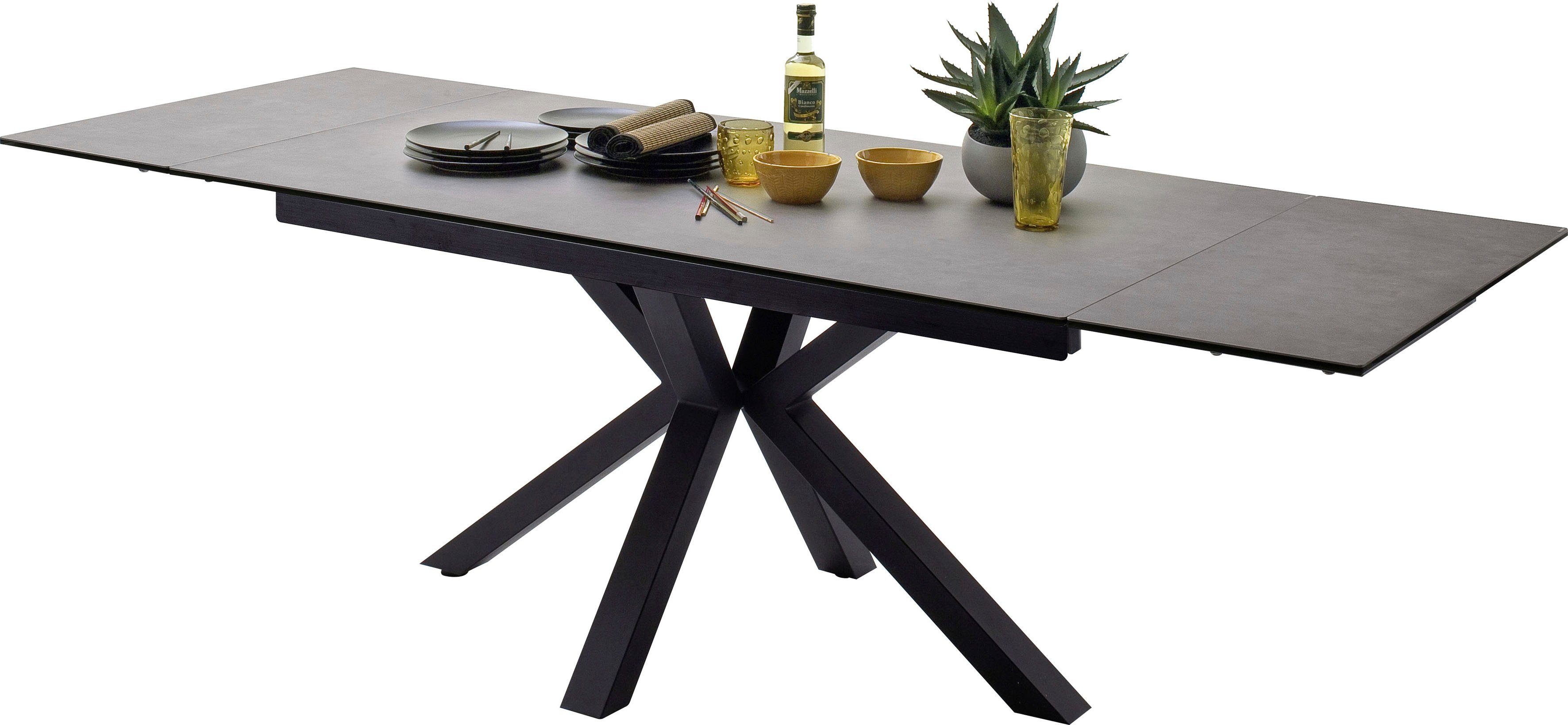 MCA furniture Eettafel Nagano Eettafel glas-keramiek met uittrekbaar deel aan de kopse kant