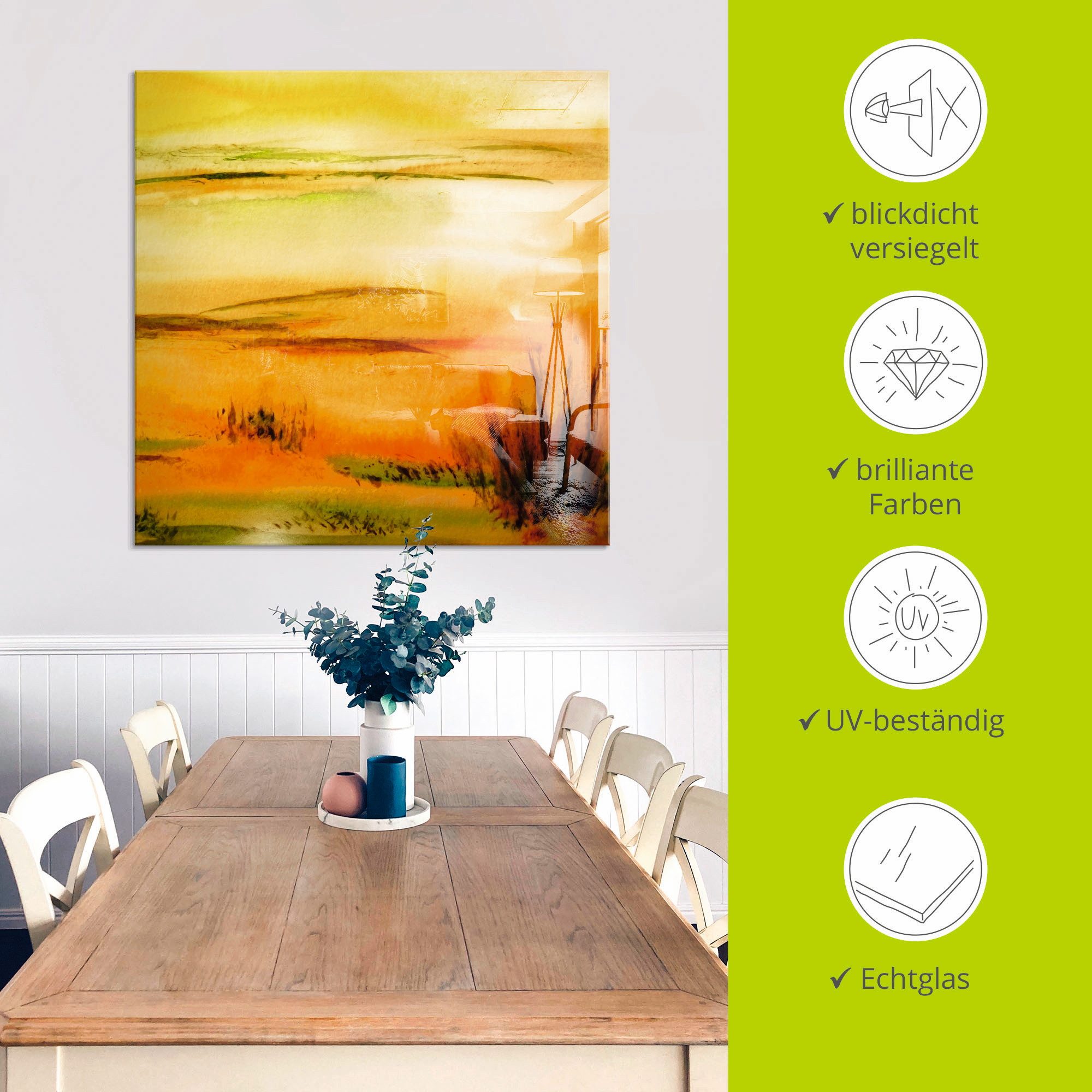 Artland Print op glas Heet zand in verschillende maten