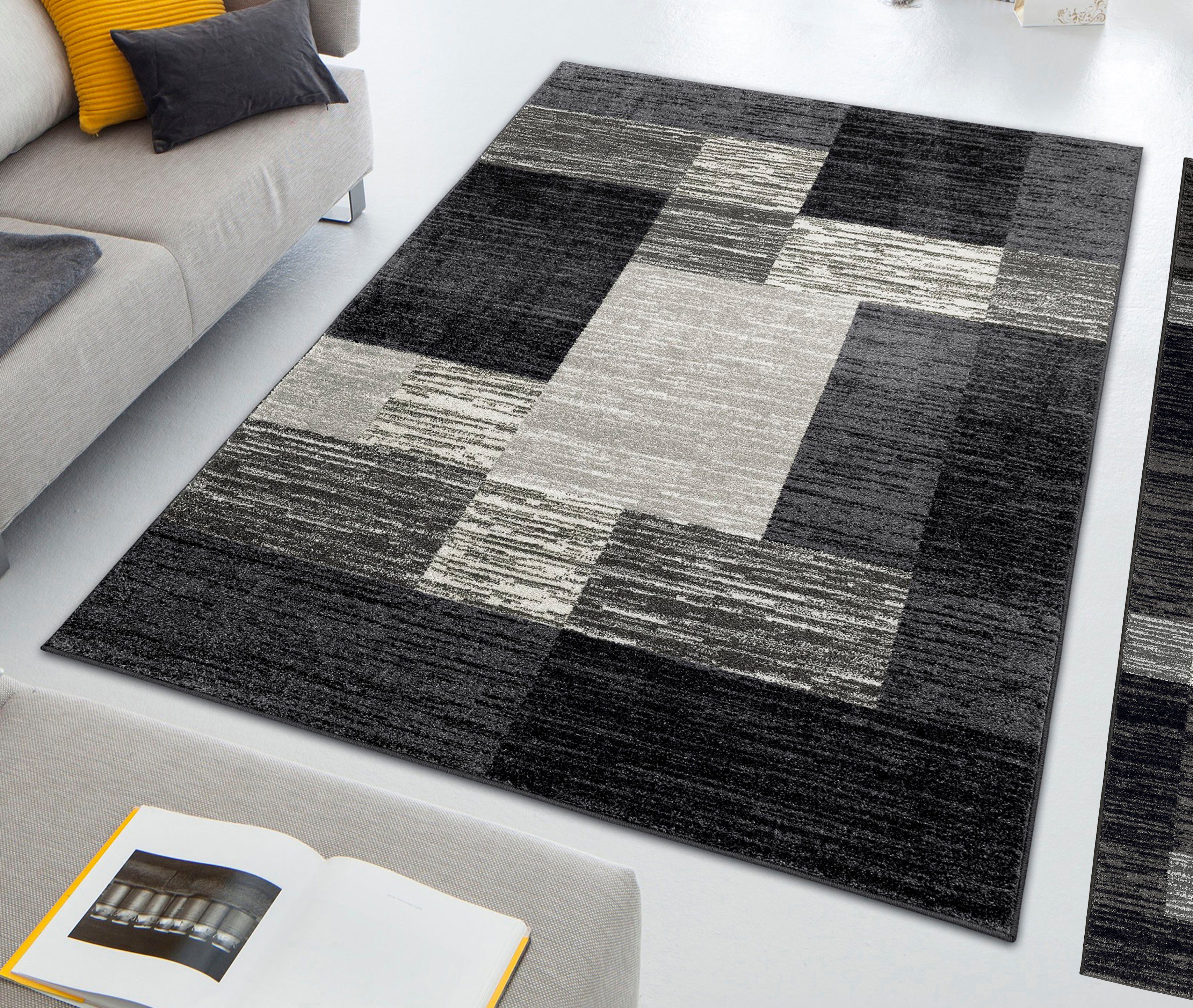 my home Vloerkleed Melvin mooi zacht, kortpolig tapijt ruitmotief