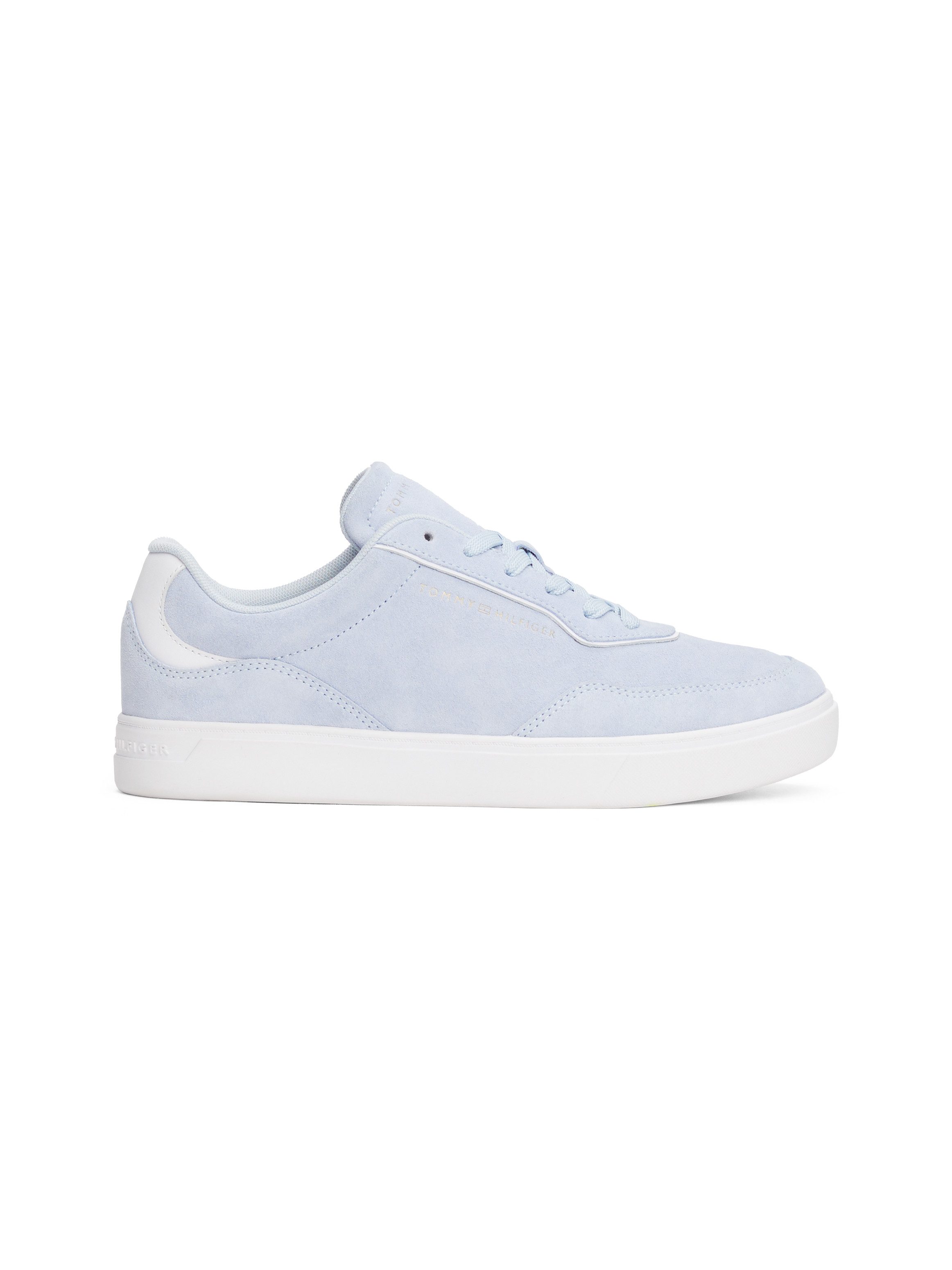 Tommy Hilfiger Plateausneakers CASUAL SUEDE SNEAKER , vrijetijdsschoen, lage schoen, veterschoenen met zacht gepolsterde schacht