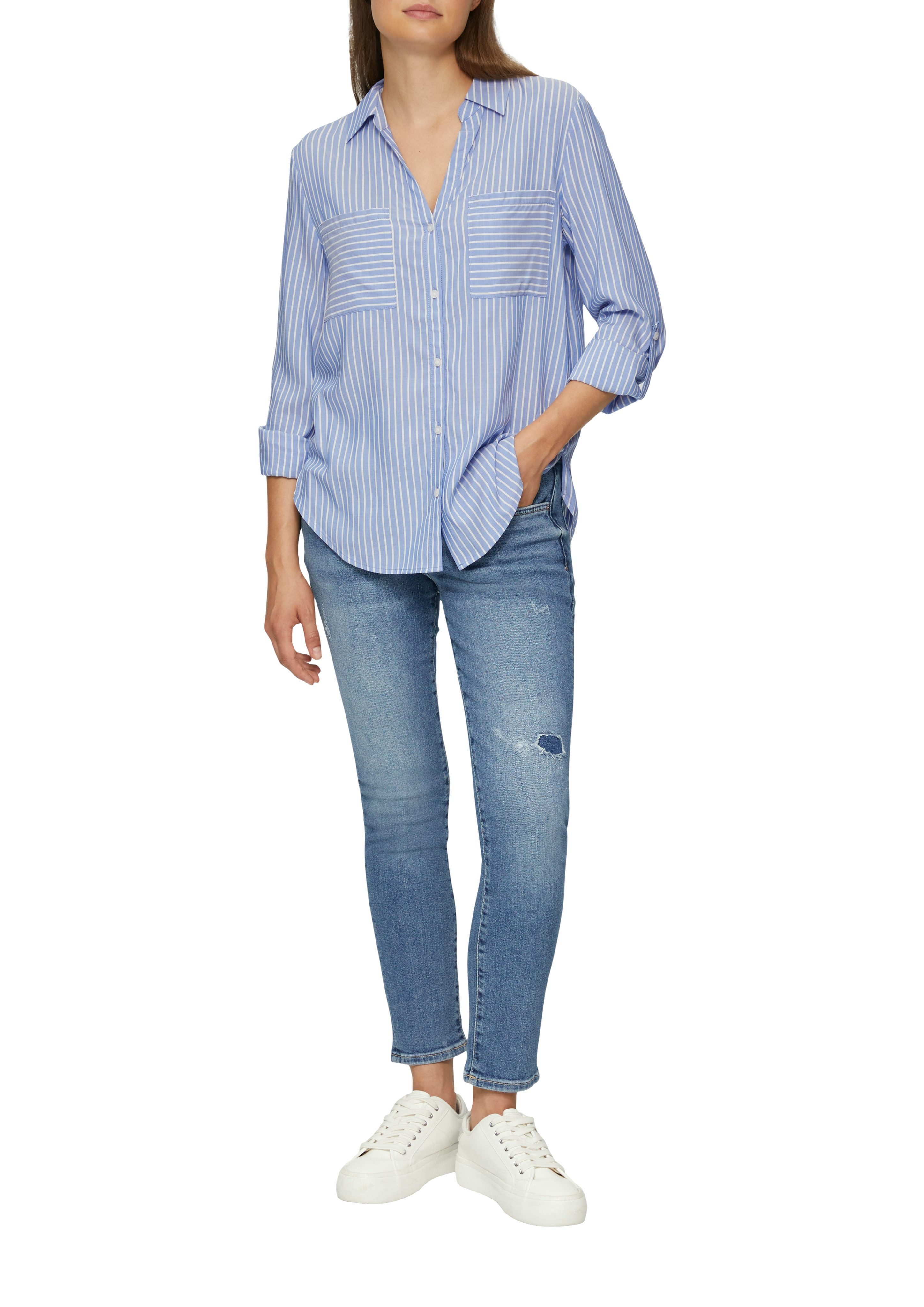 s.Oliver Overhemdblouse met gestreept patroon