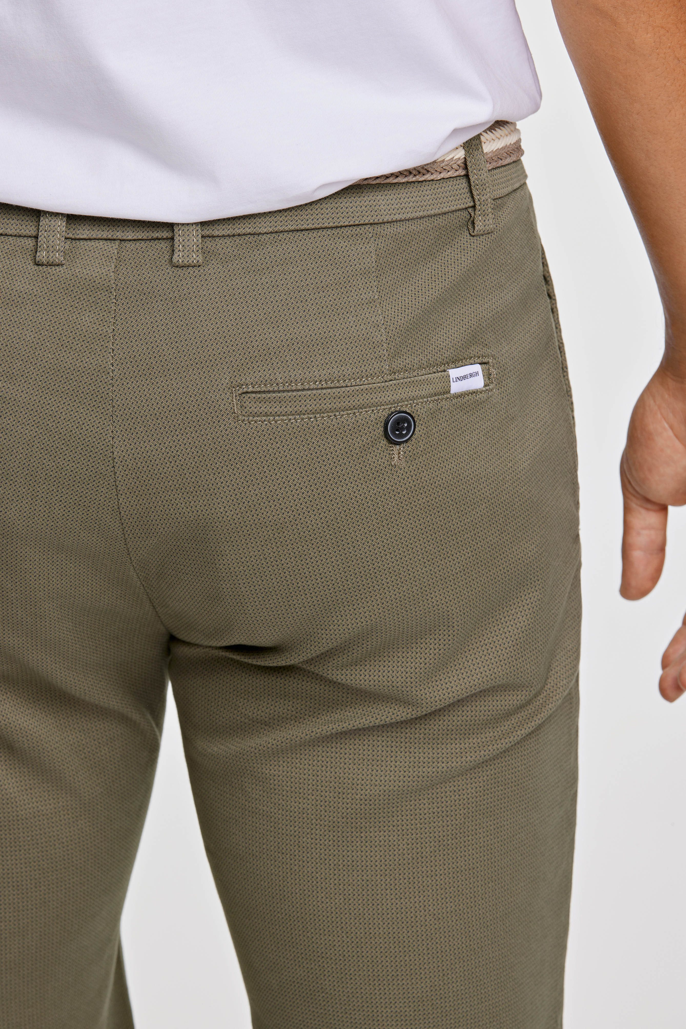 LINDBERGH Chino-short met riem (2-delig)
