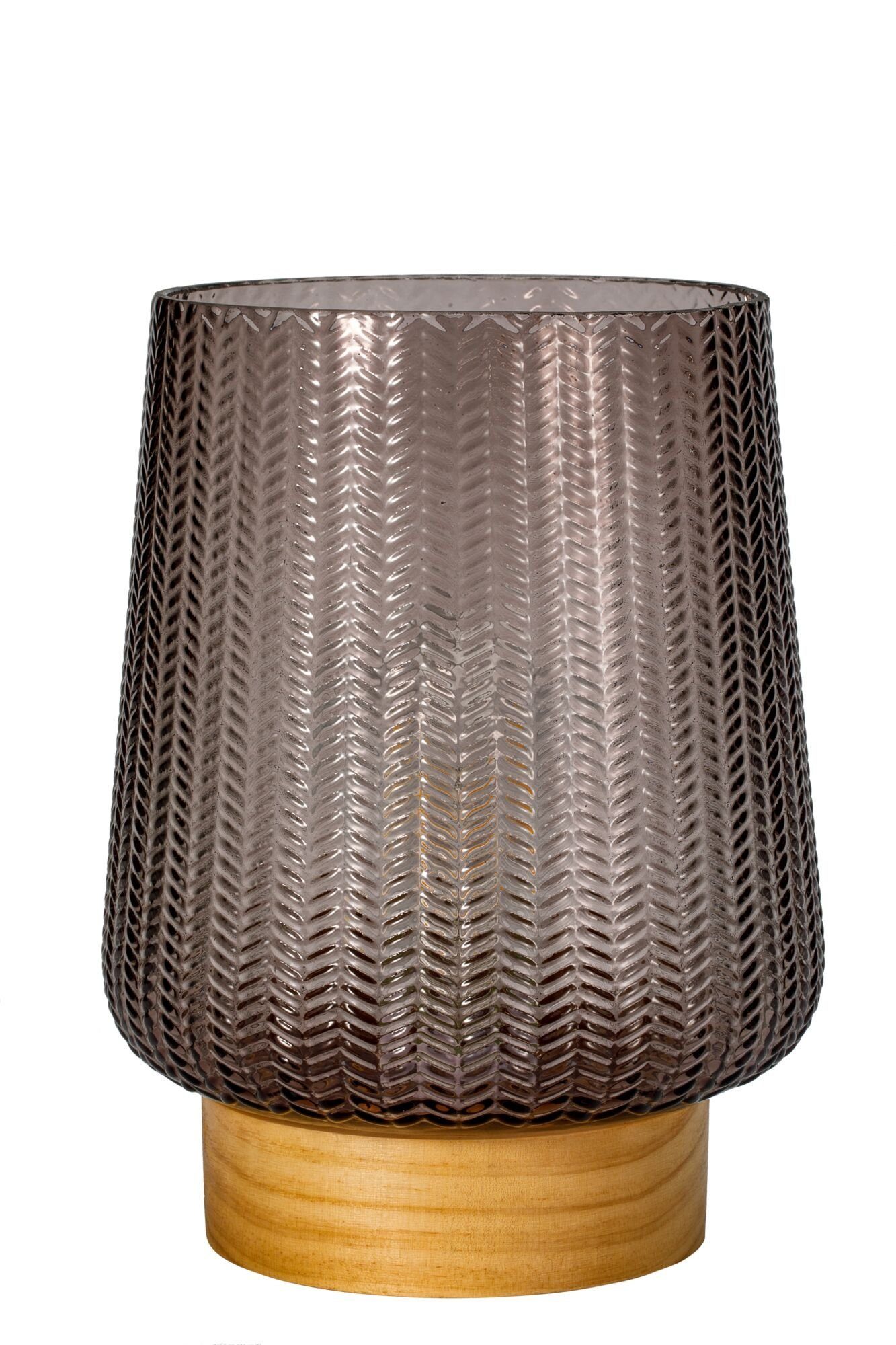 Pauleen Led-tafellamp Fancy Glamour mobile taupe glas/hout