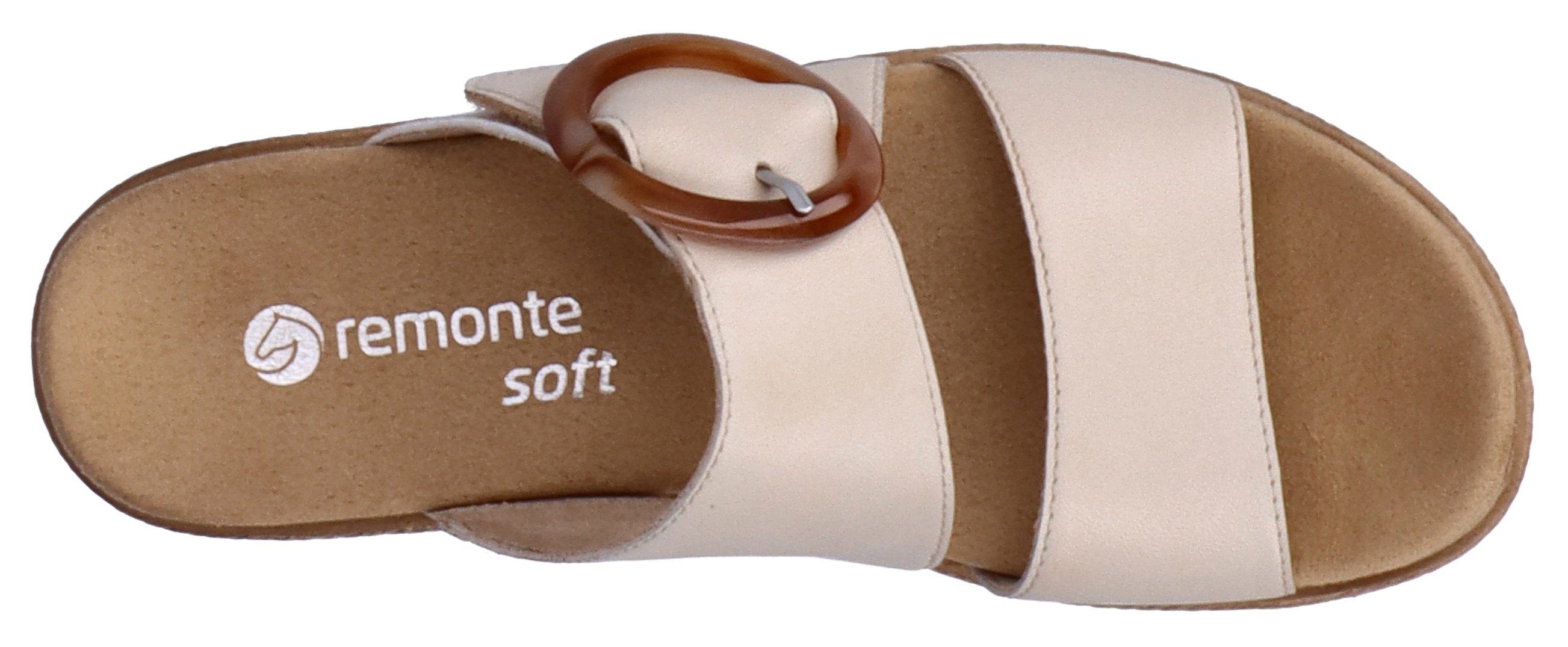 Remonte Slippers , sleehak, zomerschoen, pantoffels met decoratieve gesp