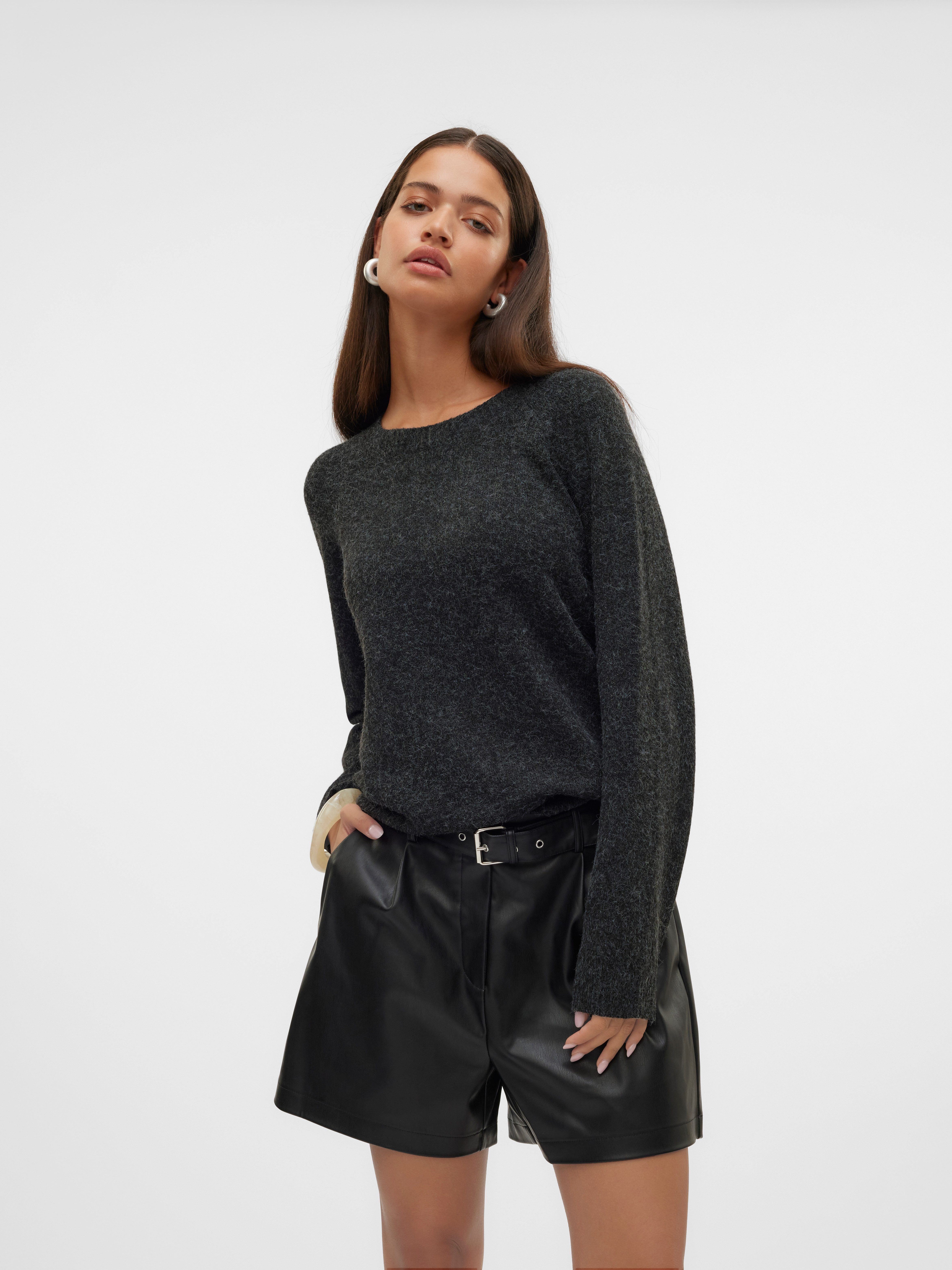 Vero Moda Trui met ronde hals VMDOFFYSHINE LS O-NECK BLOUSE REP NOOS