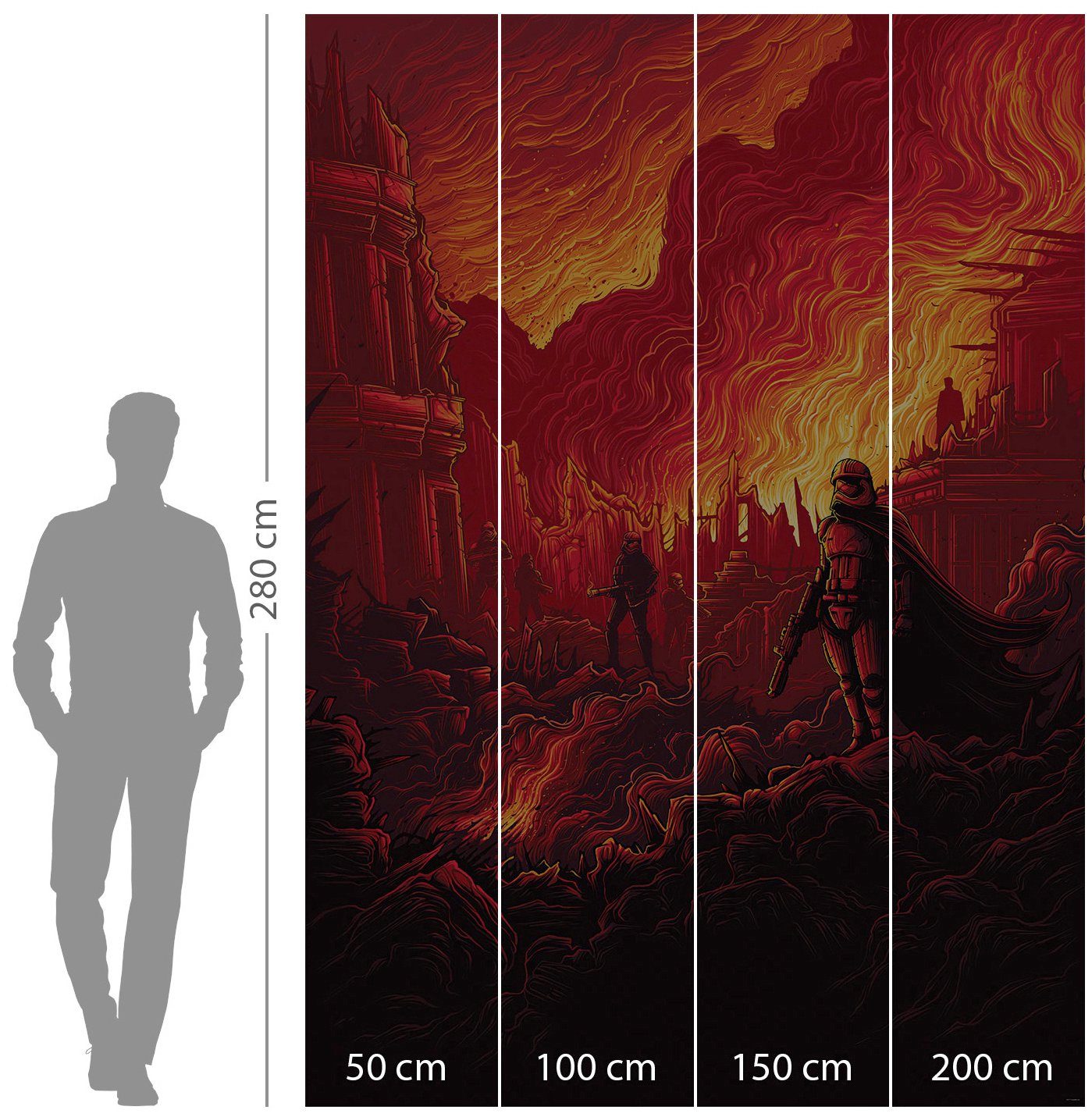 Komar Vliesbehang Digitale print vlies - Star Wars First Order Purge - Afmeting 200 x 280 cm