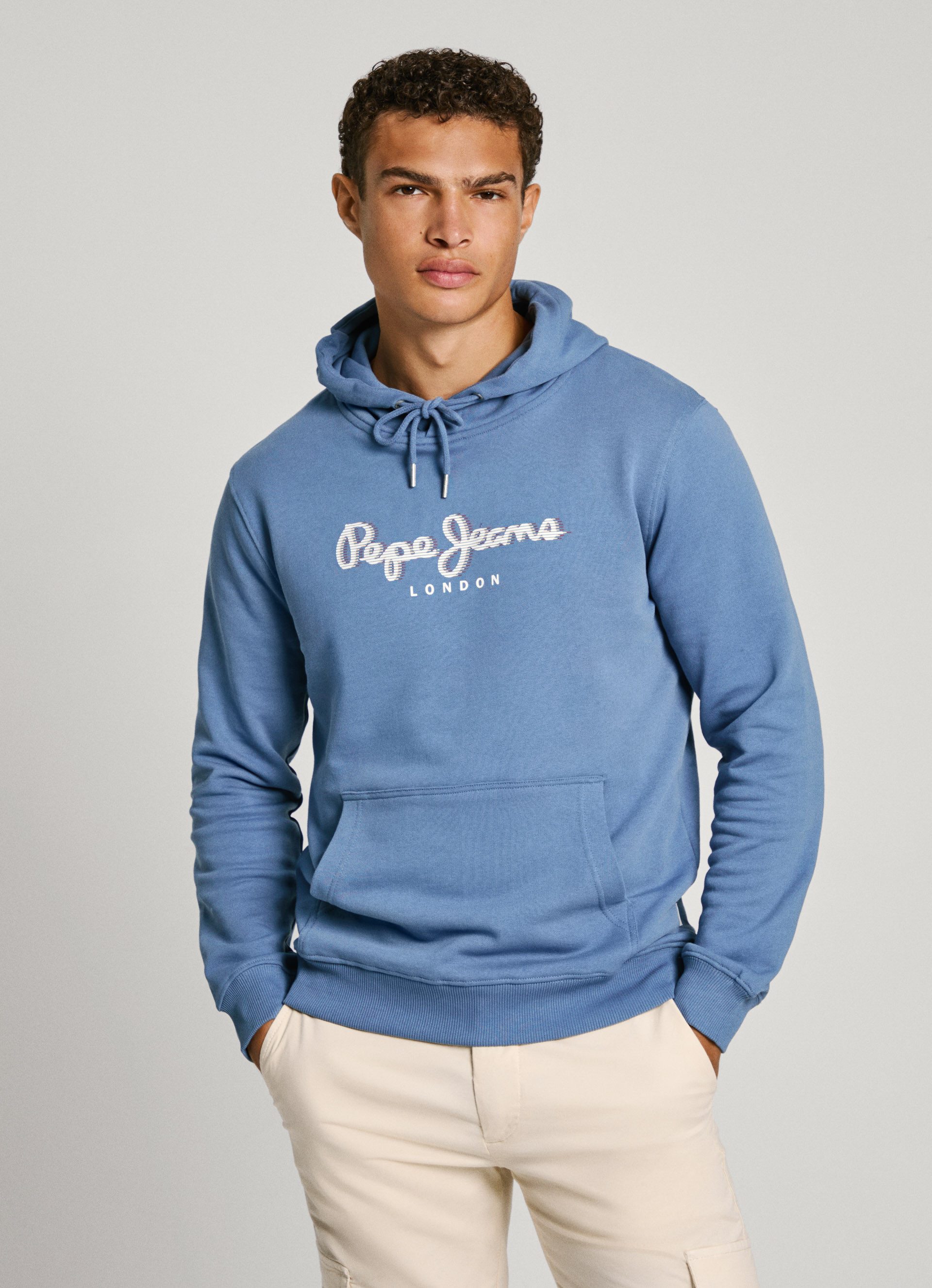 Pepe Jeans Hoodie SAUL HOODIE met logoprint in 3d-optiek