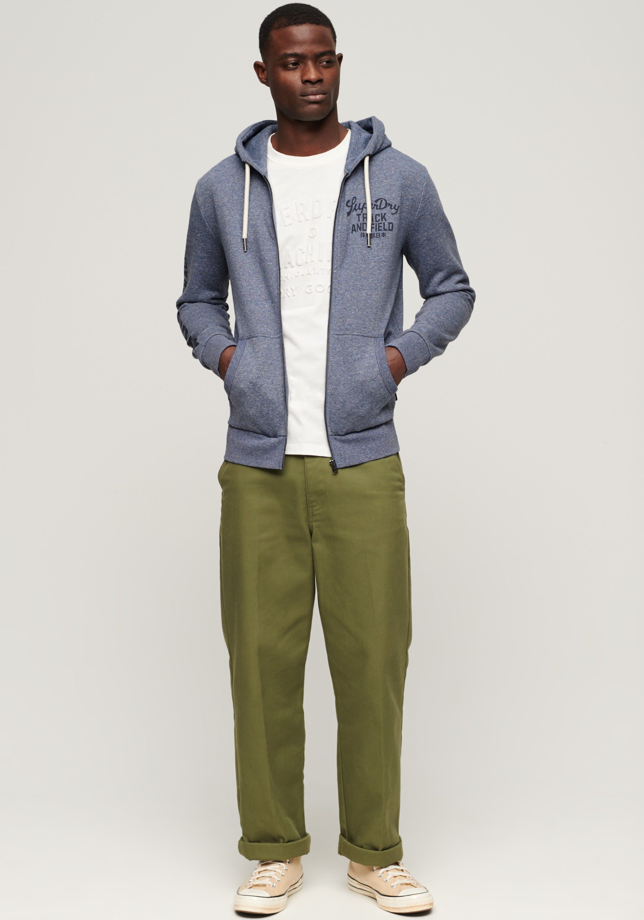 Superdry Capuchonsweatvest ATHLETIC COLL GRAPHIC ZIPHOOD