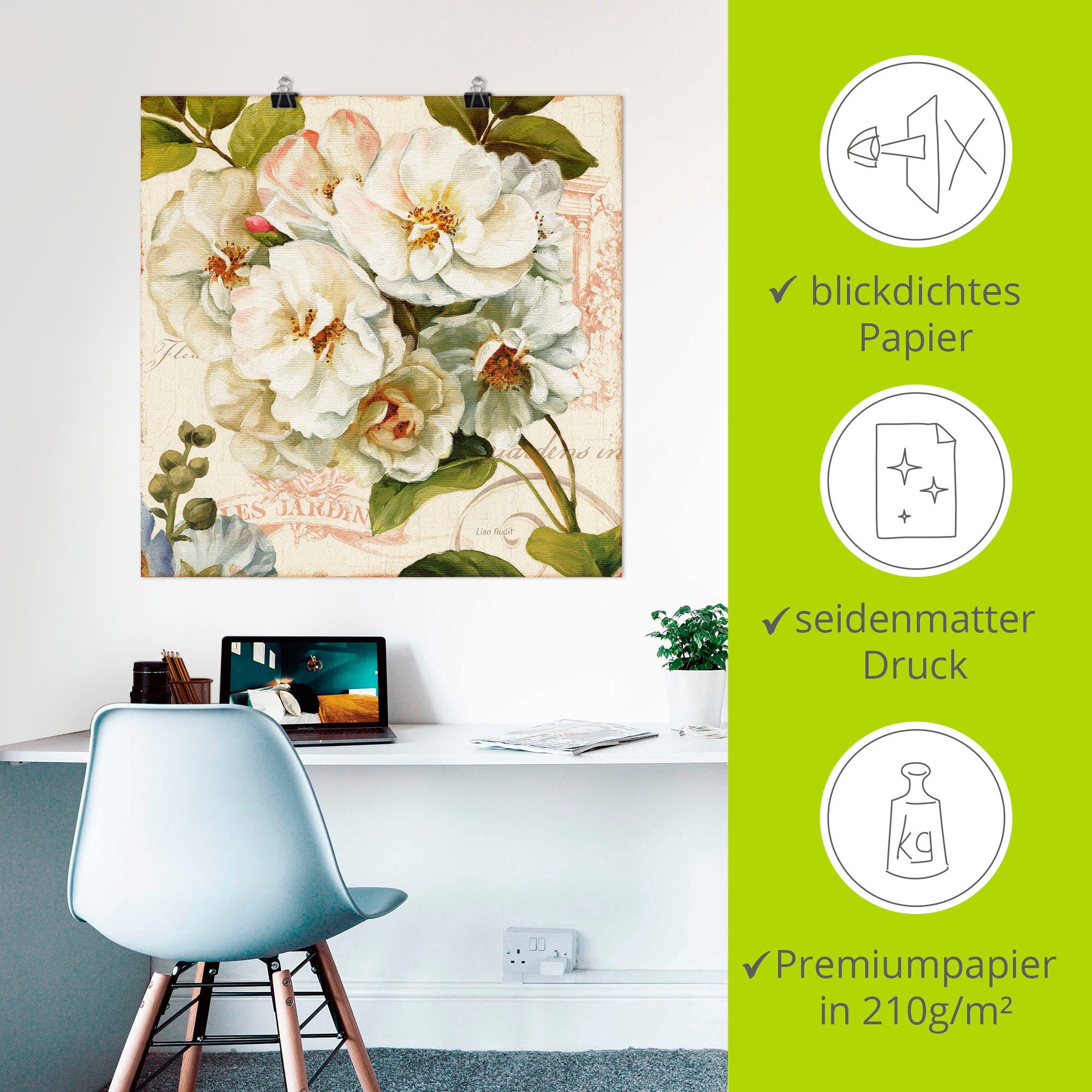 Artland Artprint Tuin III als artprint op linnen, poster in verschillende formaten maten