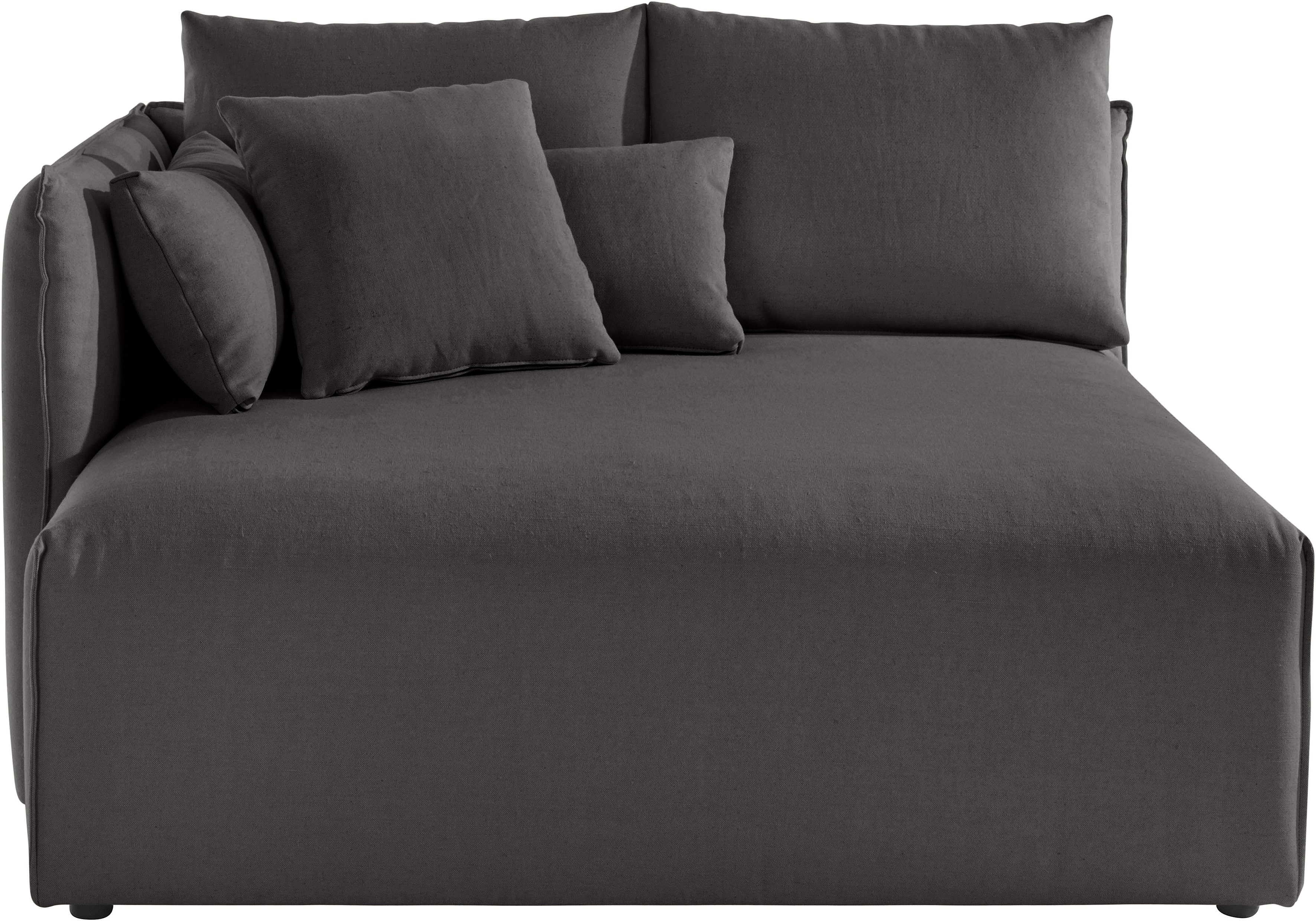 andas Ottomane Nöre korte lounge-module - zelf samenstellen, breedte 138 cm, diepte 128 cm