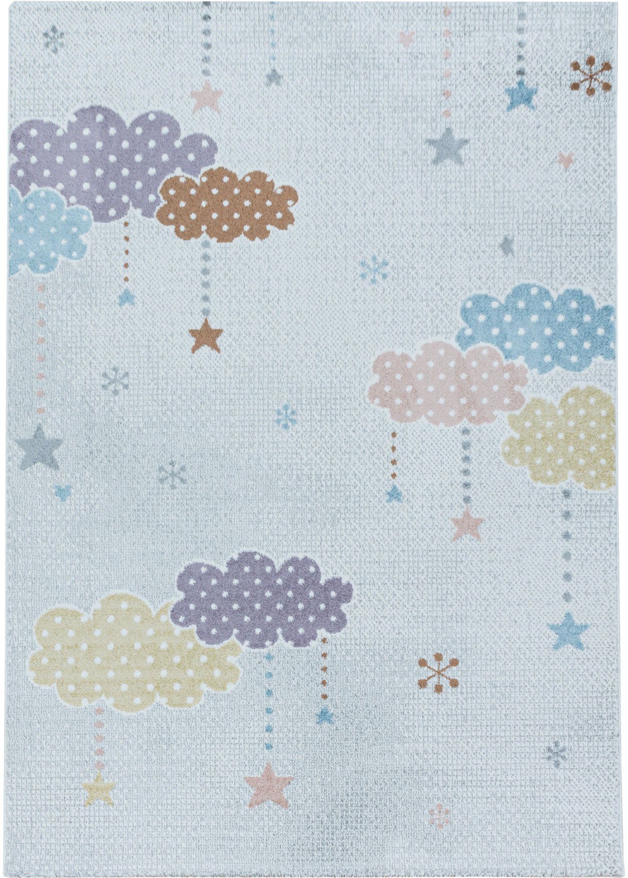 Ayyildiz Teppiche Kindervloerkleed LUCKY 3611 Kinderkleed met wolken- en sterrenmotief