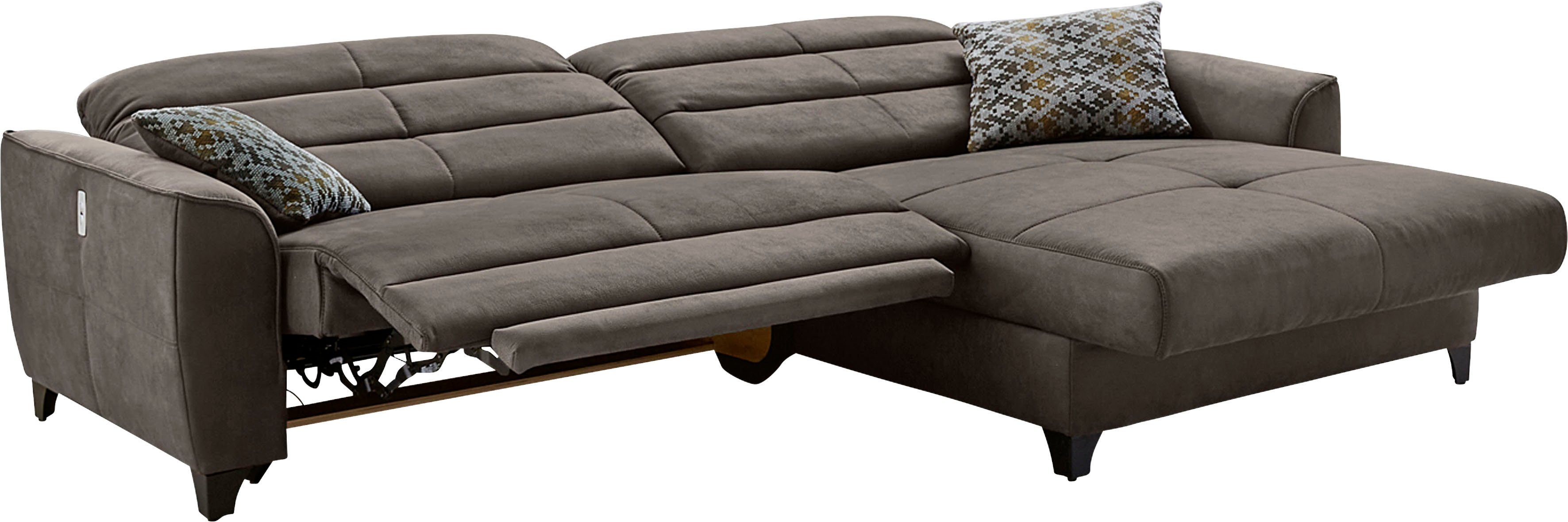 Jockenhöfer Gruppe Hoekbank Double One L-vorm met 2 x 120 cm brede, elektrisch verstelbare relaxfuncties