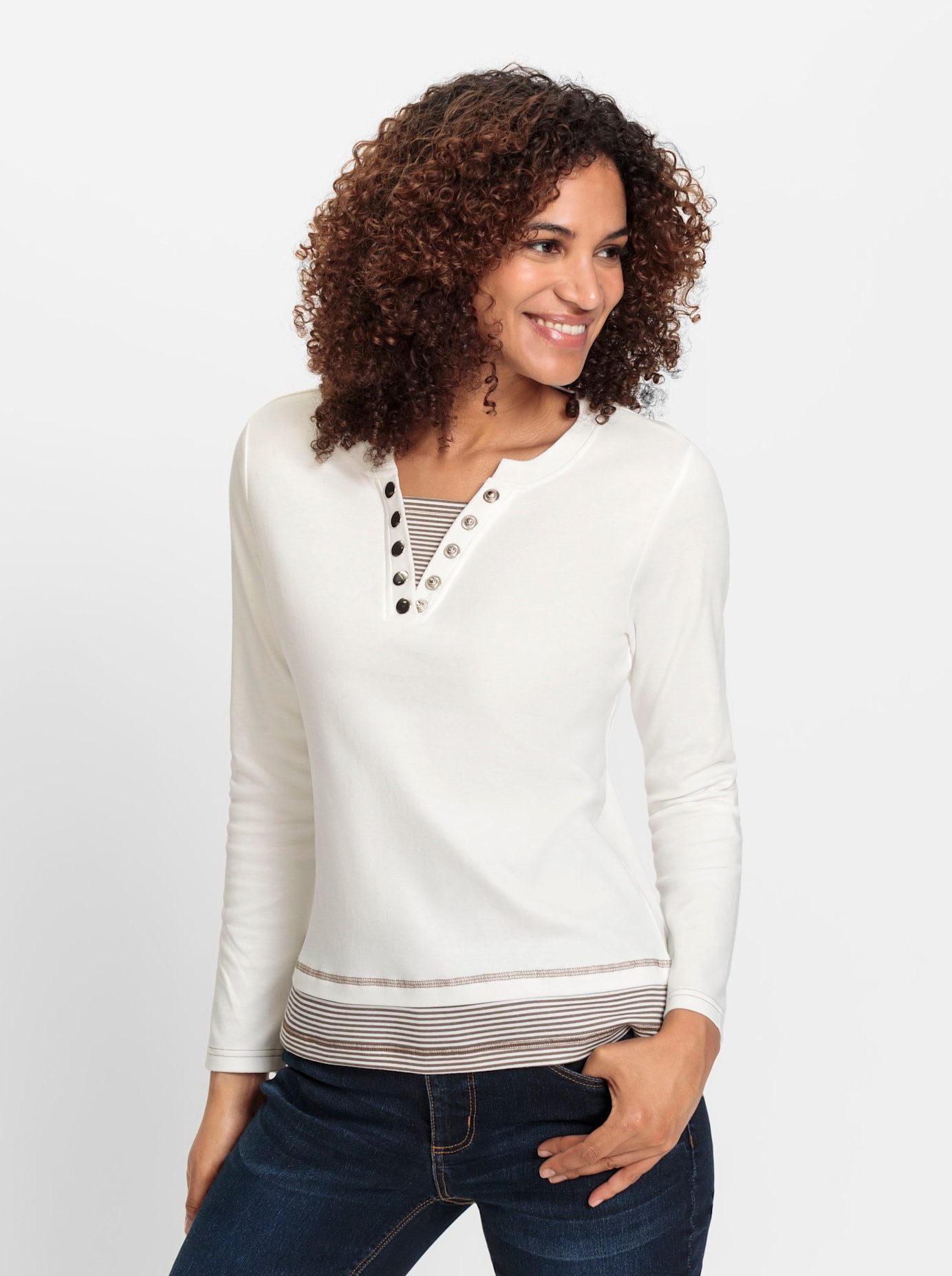 Classic Inspirationen 2-in-1-shirt met lange mouwen Shirt (1-delig)