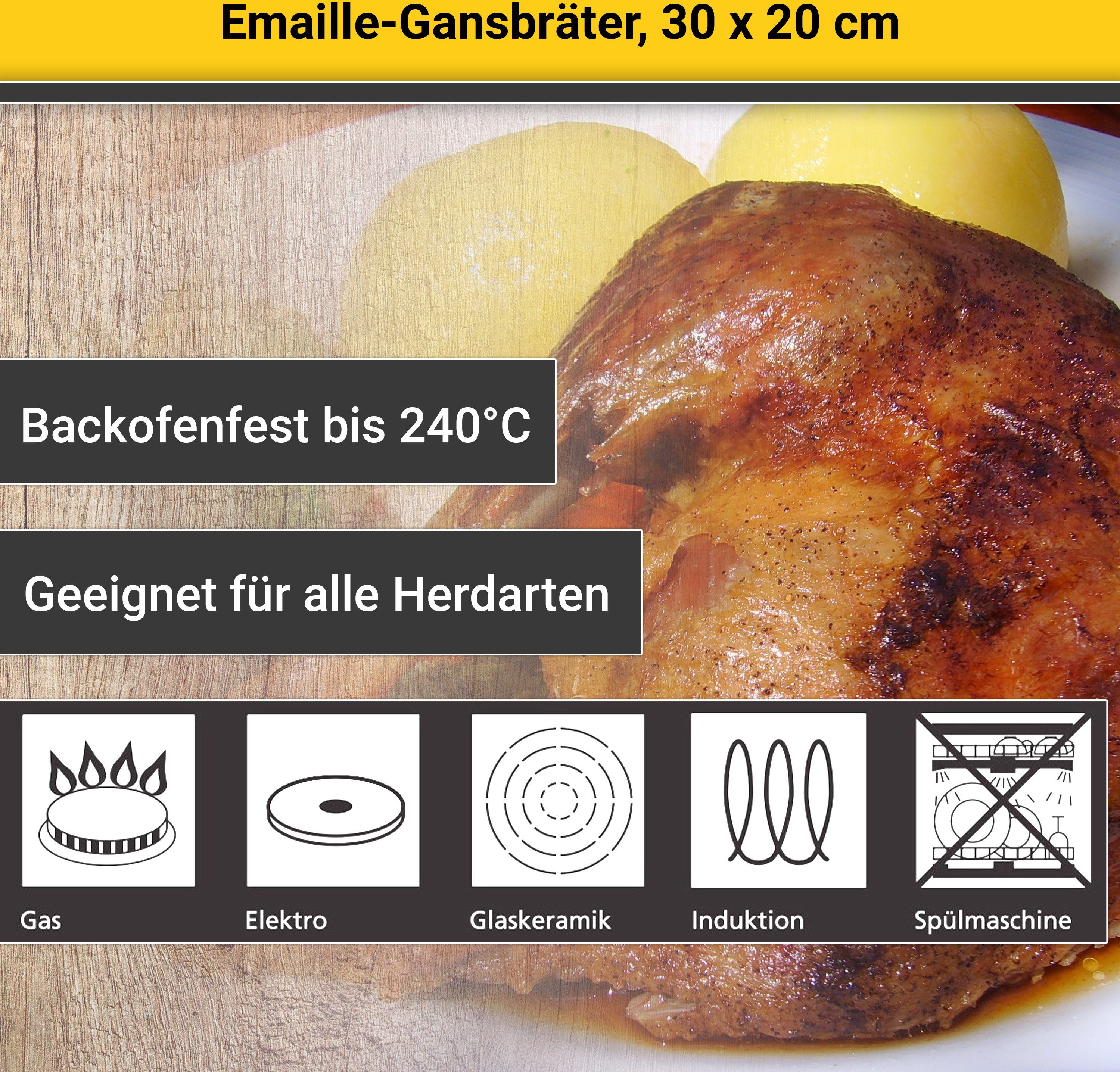 Krüger Braadpan Gansbraadpan met druipdeksel voor inductiekookvelden geschikt
