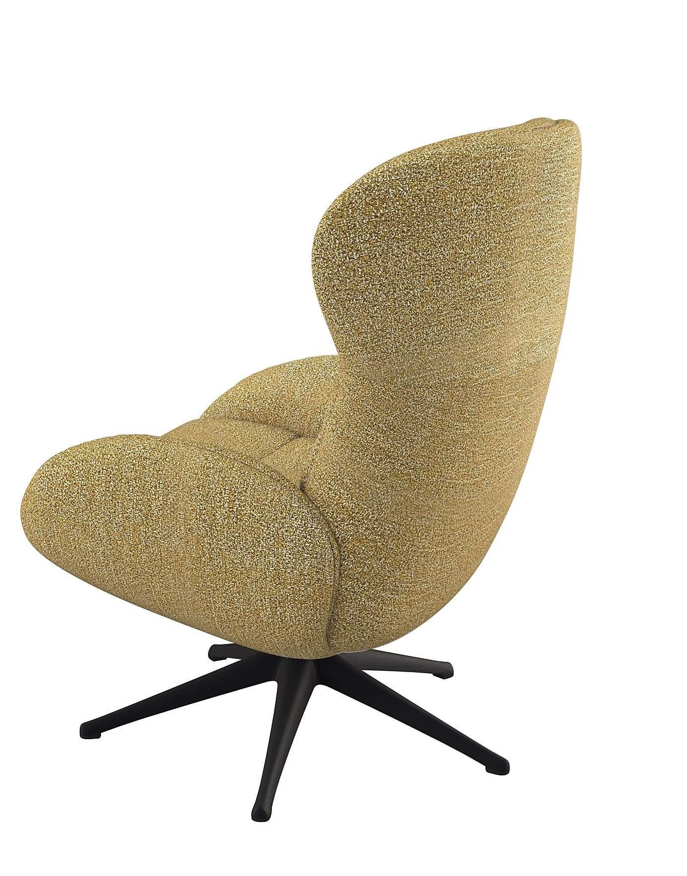FLEXLUX Relaxfauteuil Haze, TV-stoel, fauteuil, stoffeerstoel Rugdeelverstelling, draaibaar, voet zwart
