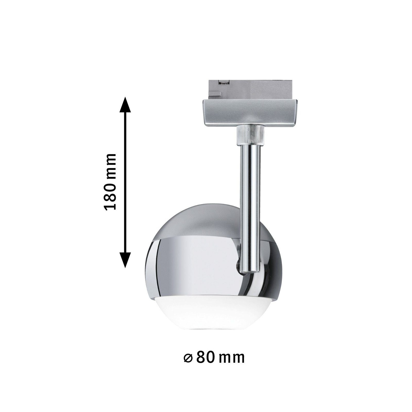 Paulmann Railsysteem-lampen URail rails spot Capsule II 439lm 6,3W 2700K 230V mat chroom, 6W (1-delig)