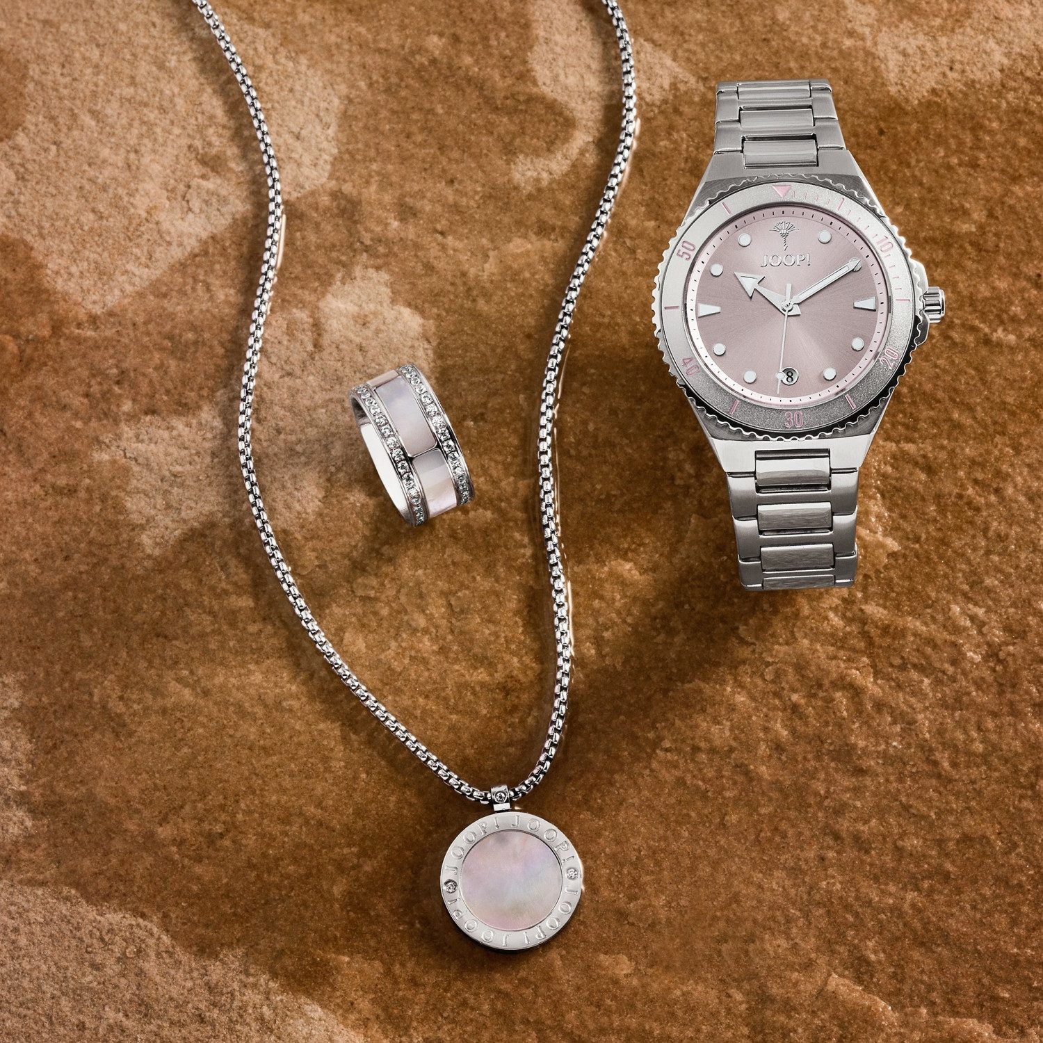 Joop! Ring met zirkoon (synthetisch)