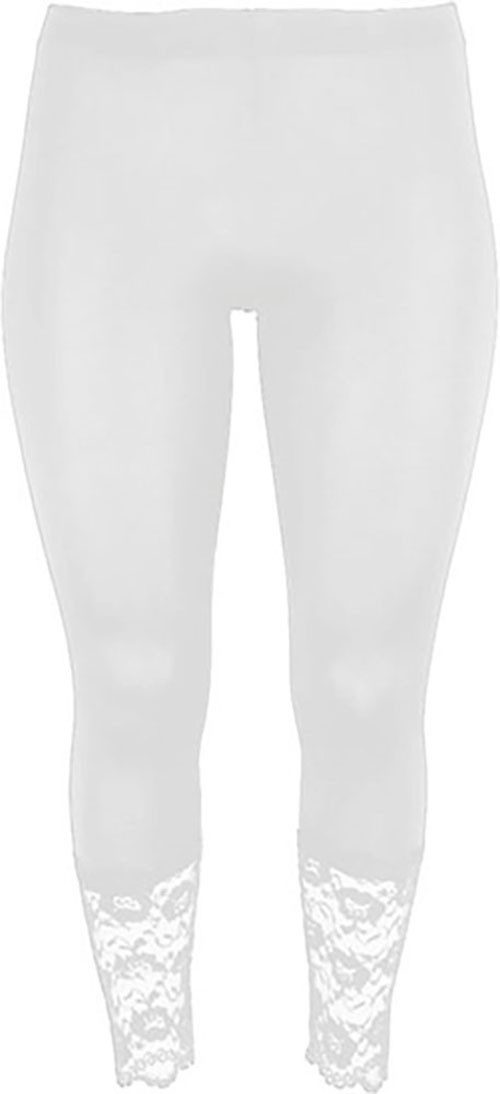 SANDGAARD Legging met kant langs de pijpen