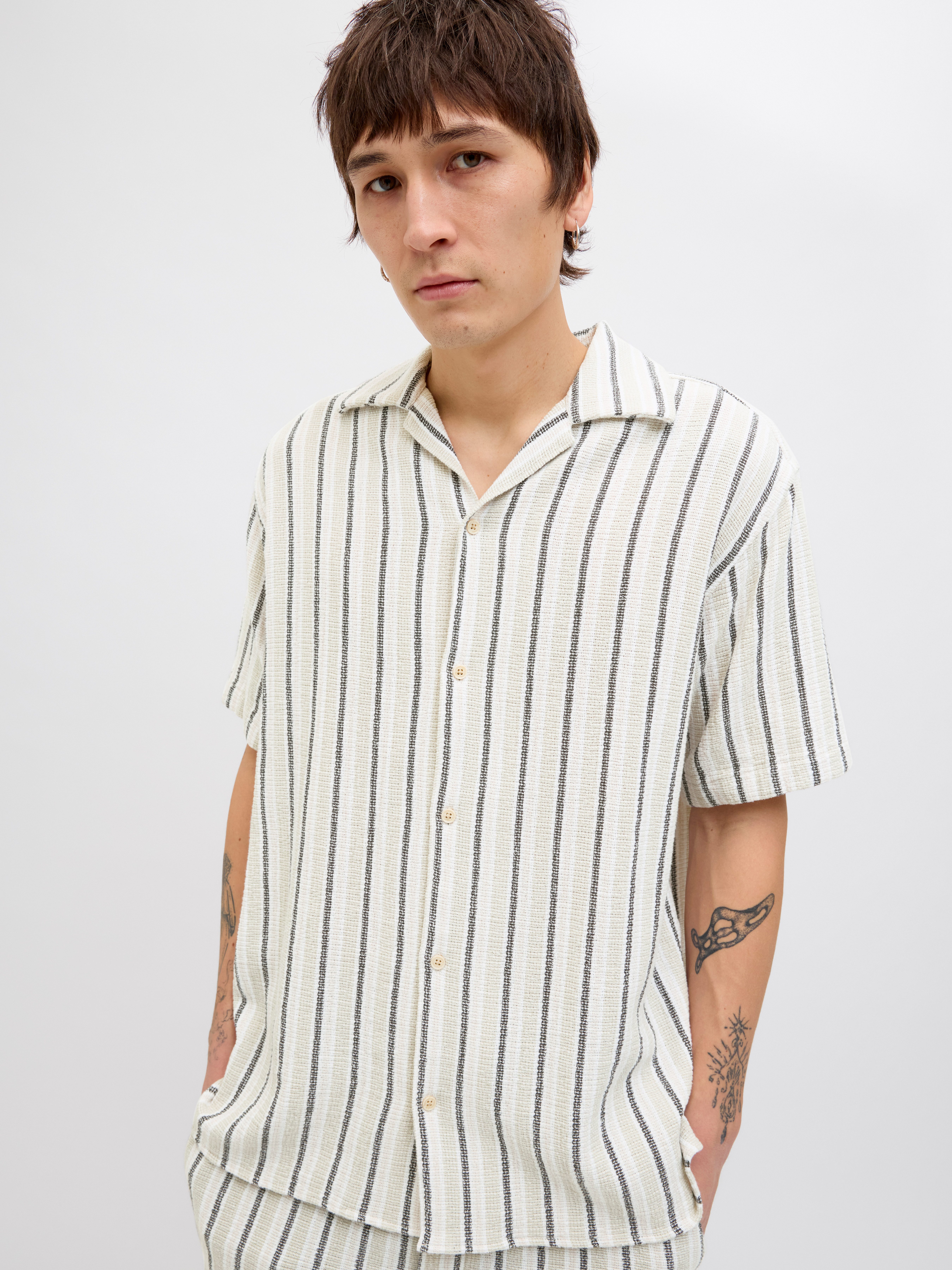 Jack & Jones Overhemd met korte mouwen JORCOBA STRIPE RESORT SHIRT SS SN