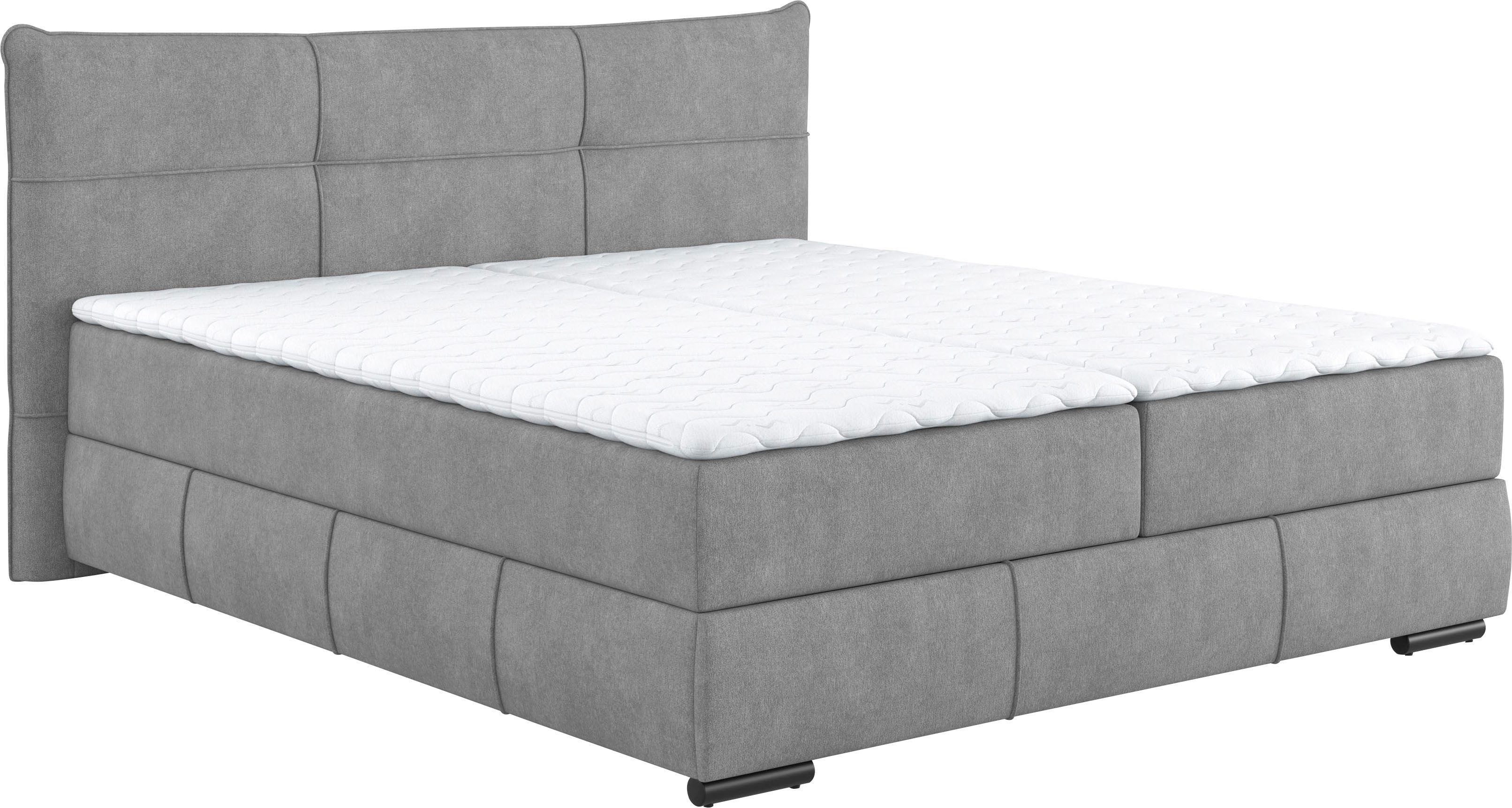 Mr. Couch Boxspring Brewdley met bedkist, incl. matras Topmatras en sierkussen, in verschillende hardheden beschikbaar