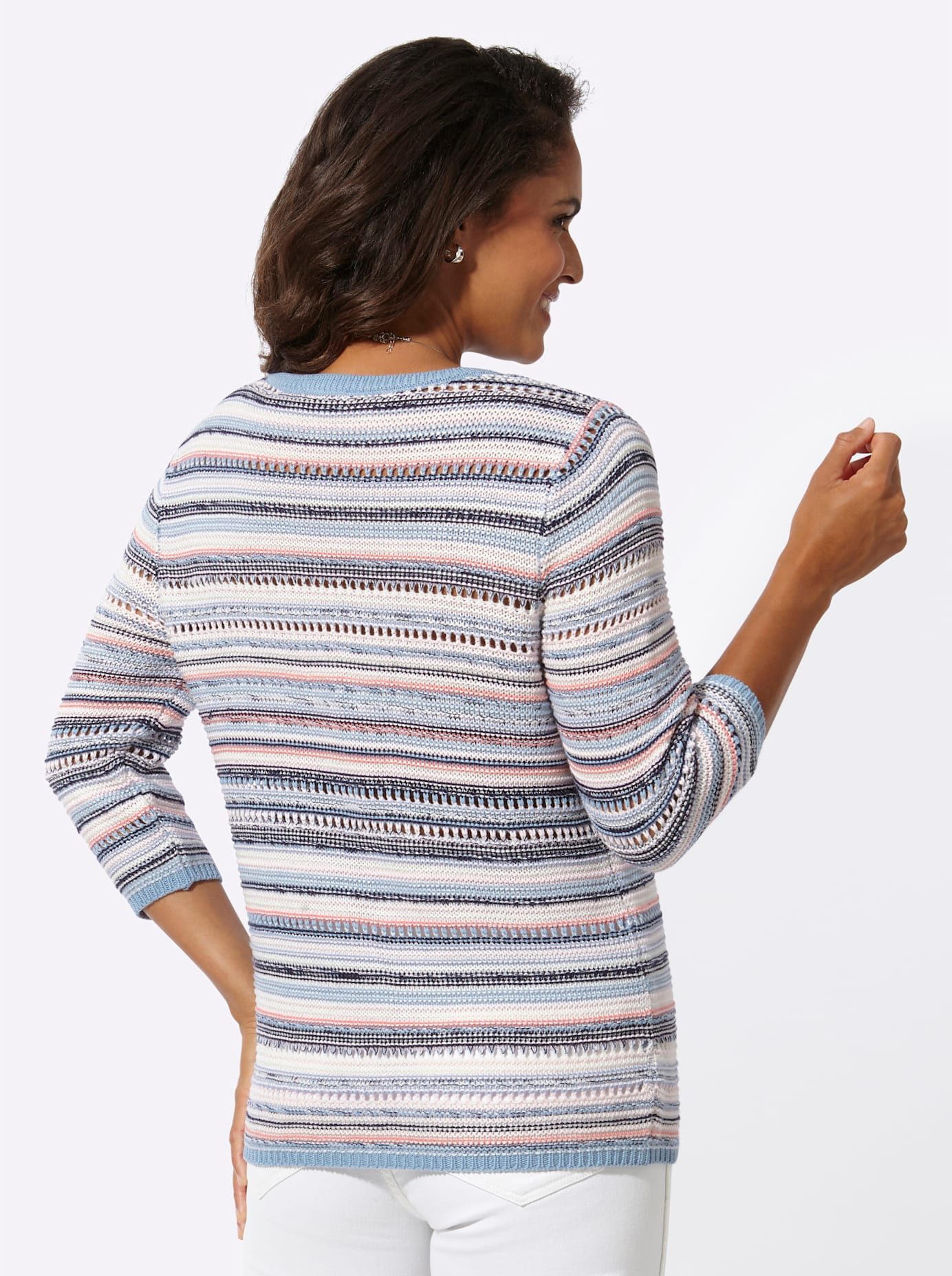 Casual Looks Trui met 3/4 mouwen Gestreepte trui