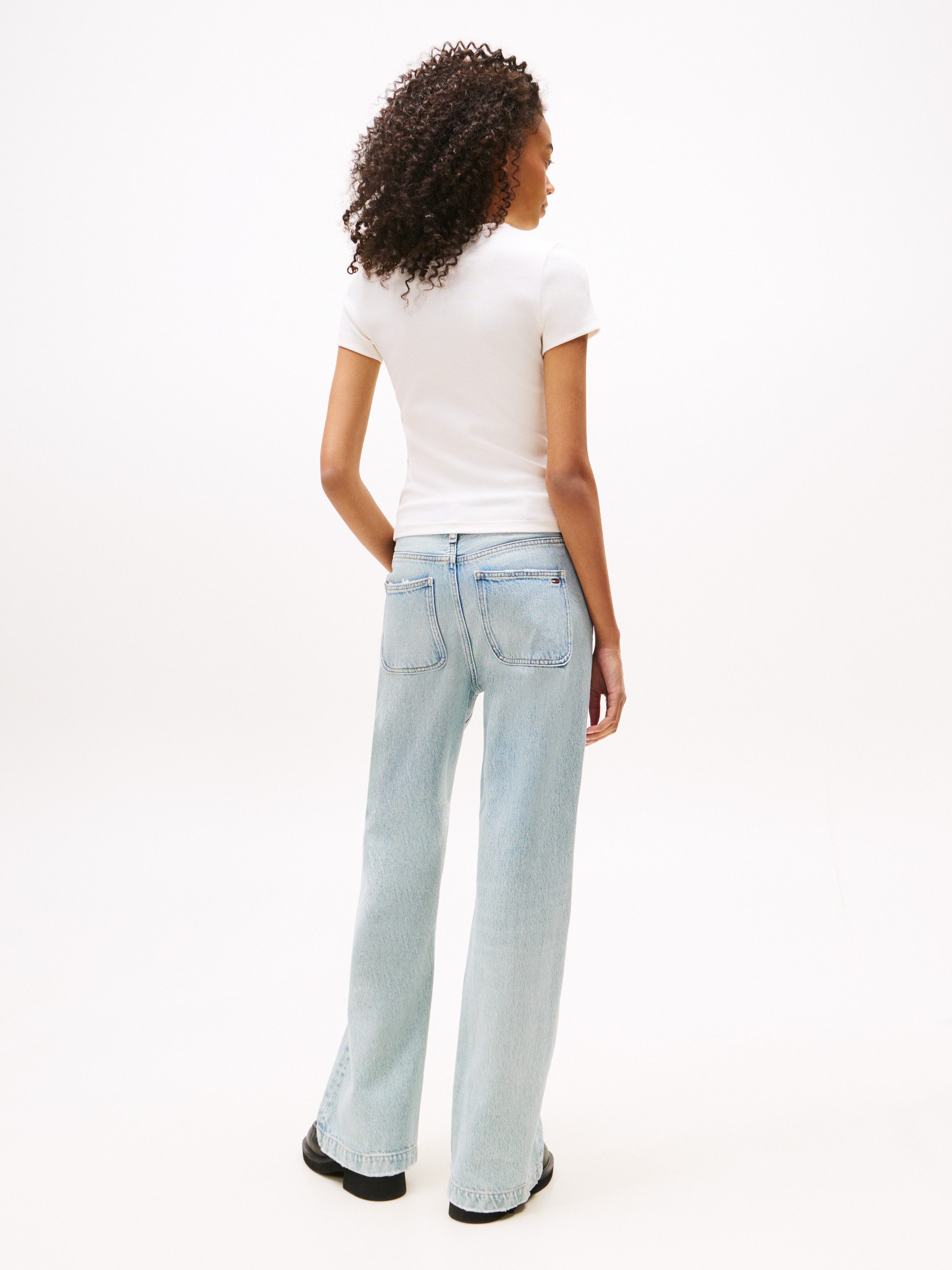 TOMMY JEANS Shirt met korte mouwen TJW SLIM BADGE RIB TEE