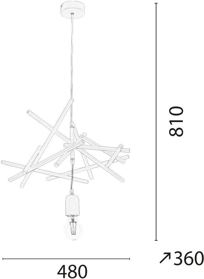 SPOT Light Hanglamp GLENN van metaal, origineel design, bijpassende lm e27, made in europe (1 stuk)