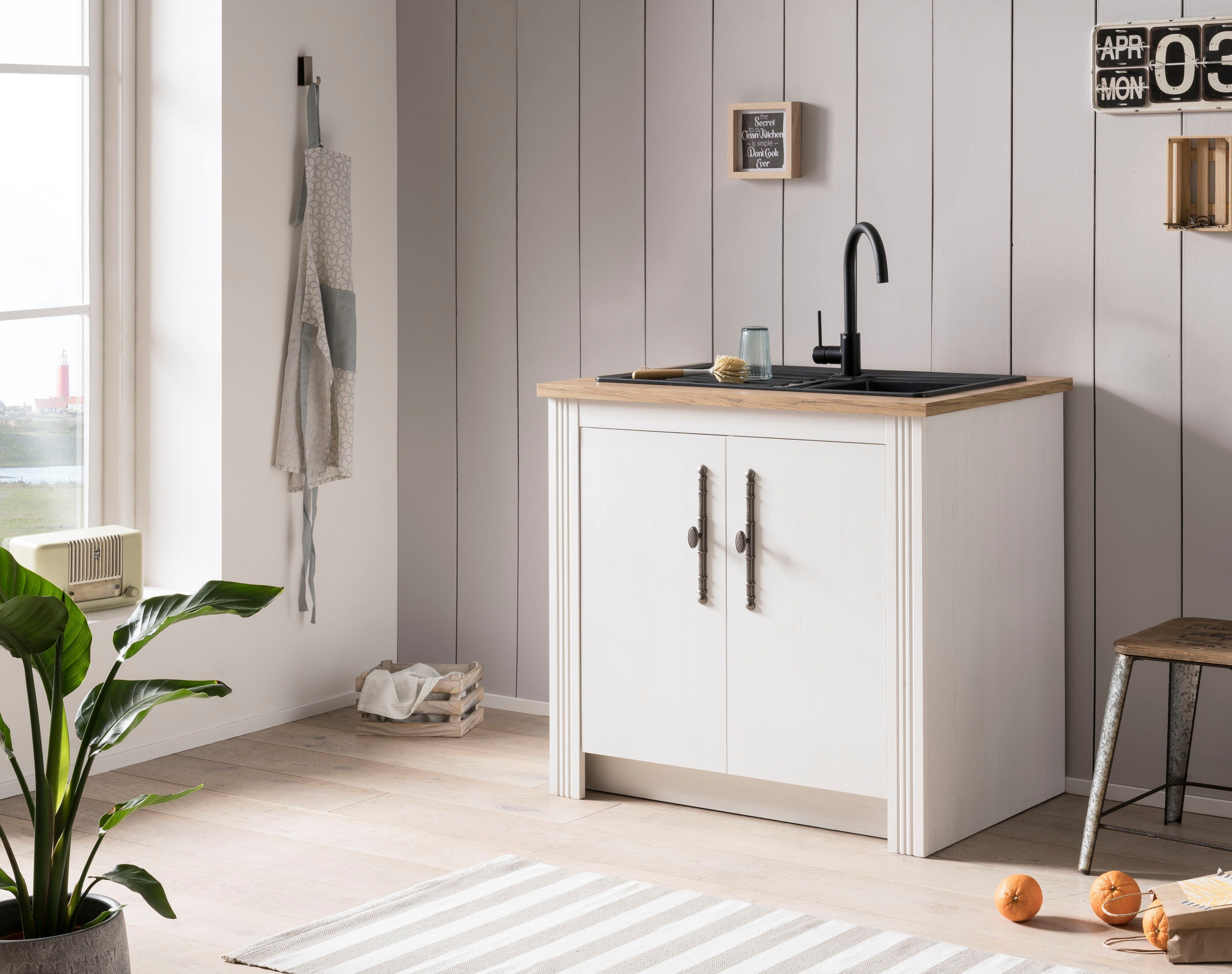 Kochstation Onderkast KS-Westminster in romantische landelijke stijl, breedte 100 cm, exclusief by otto