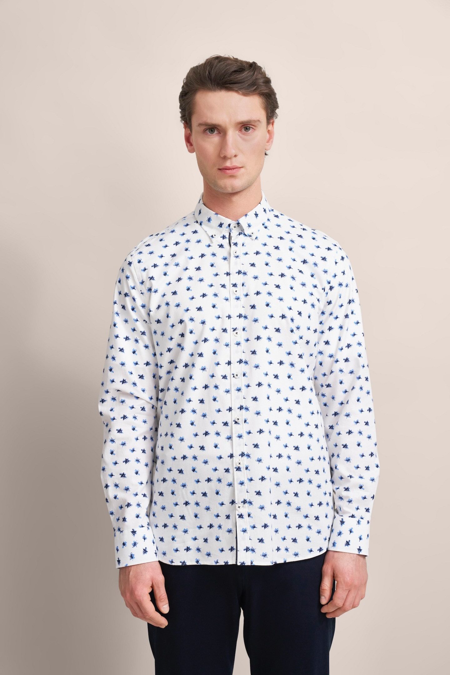 Bugatti Overhemd met lange mouwen met print