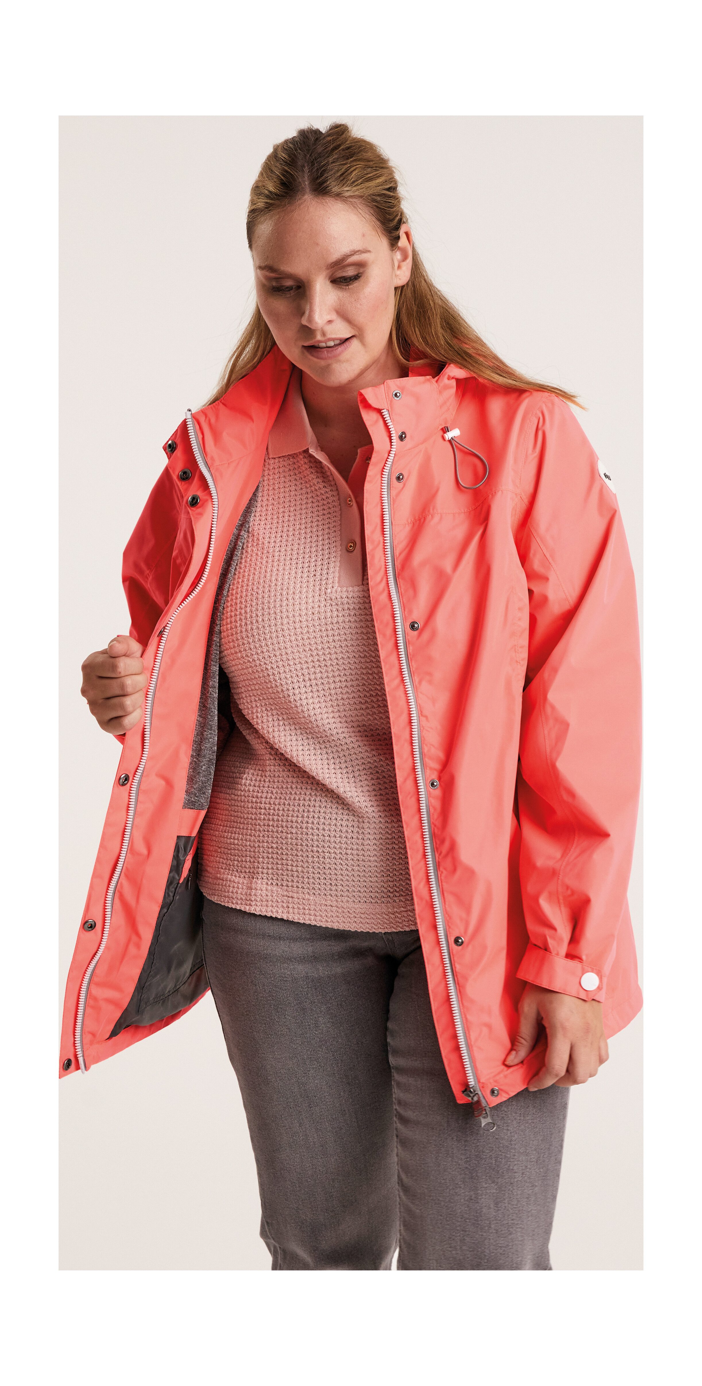 STOY Outdoorjack STS 11 WMN JCKT Waterdichte, ademende STOY-jas met afneembare capuchon
