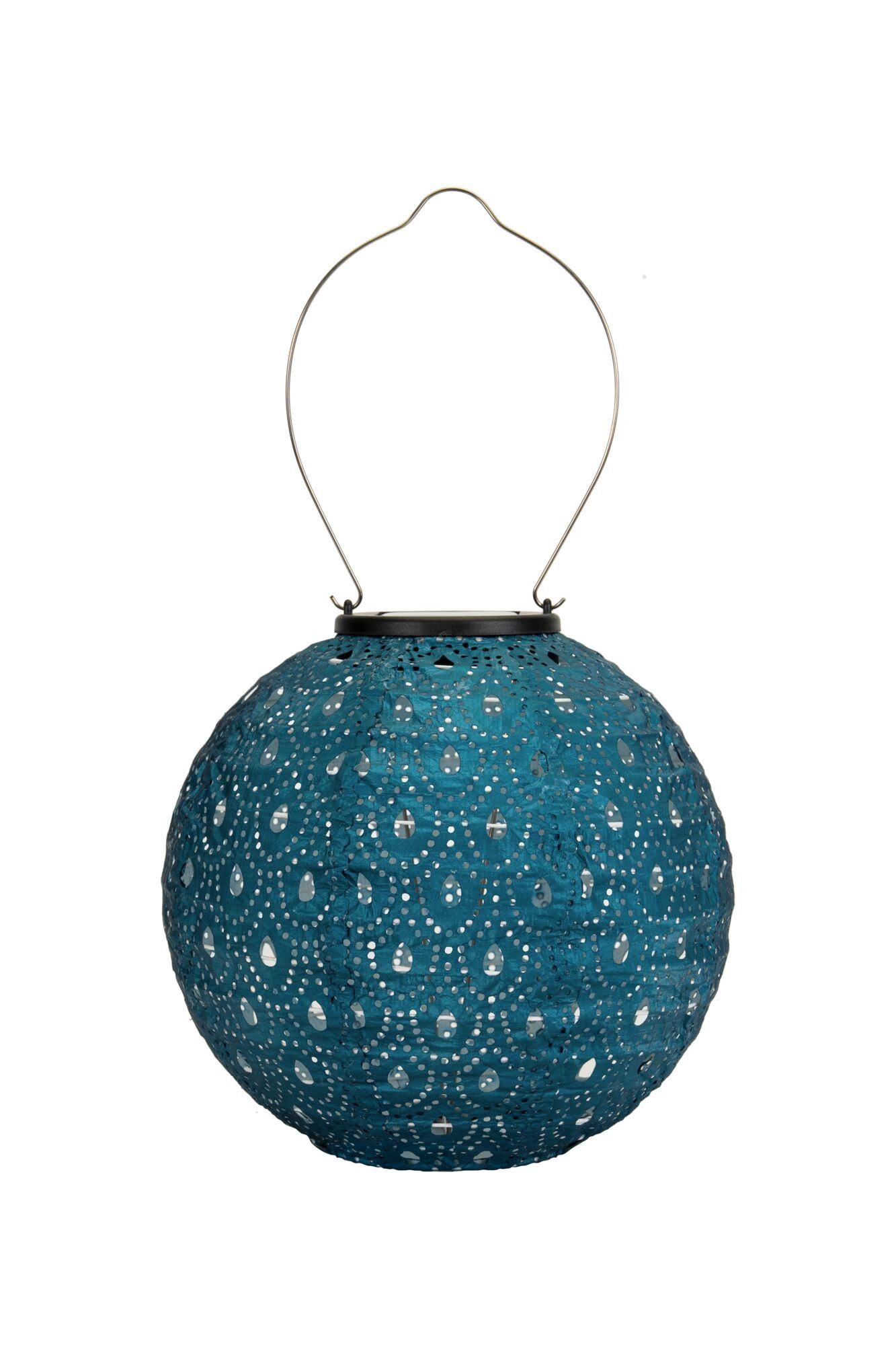 Pauleen Led-solarlamp Sunshine Charm lampion solar blauw Tyvek vlies tuinlampen blauw
