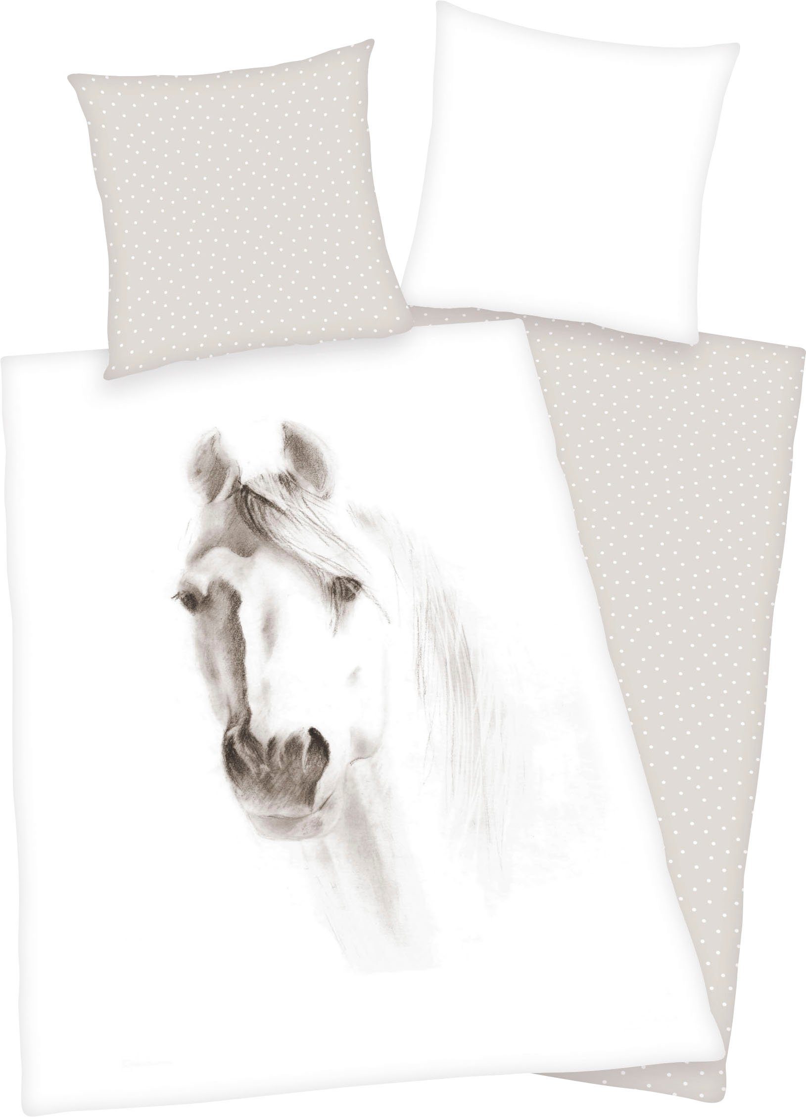 Young Collection Tweezijdig te gebruiken overtrekset Paard met leuk paarden motief