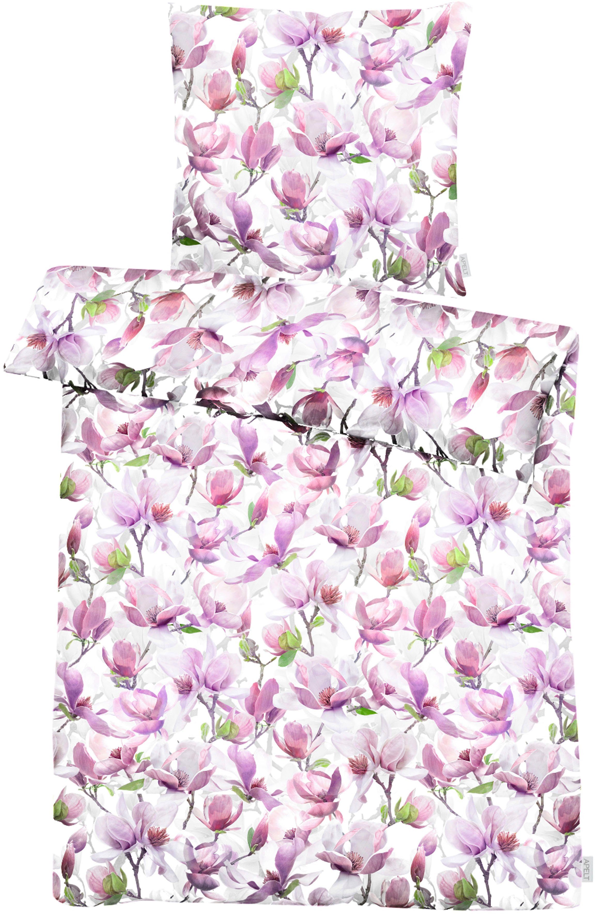 APELT Omkeerbaar beddengoed Dorothy exclusief ontwerp beddengoed met grote magnoliestelen