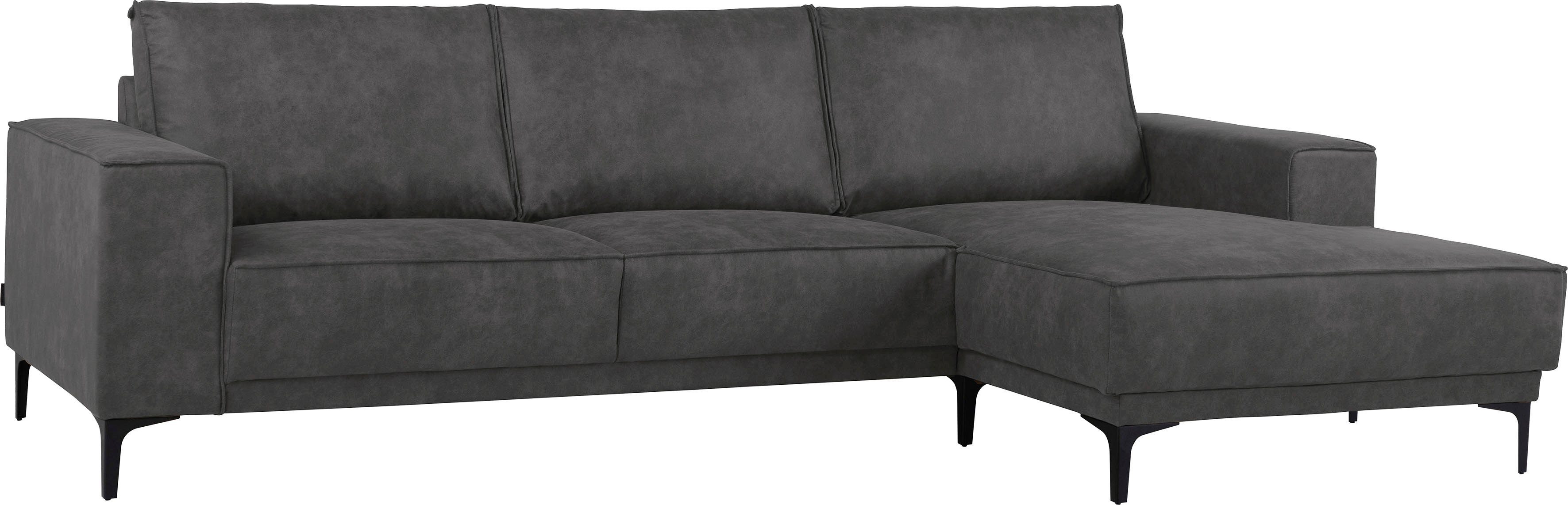 Places of Style Hoekbank Oland, structuur, platweefsel, luxe microvezel, bouclé