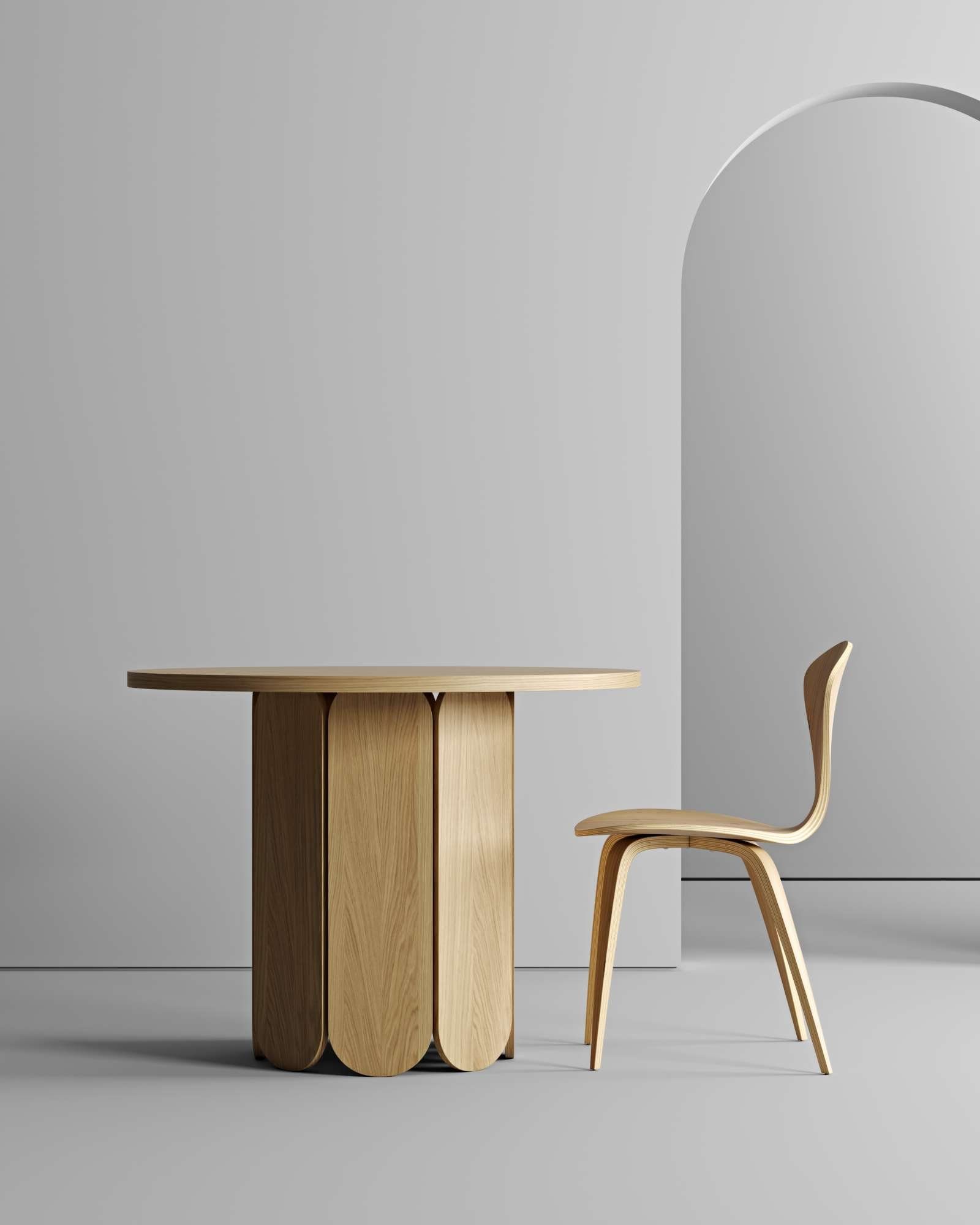 Woodman Eettafel Soft uniek ontwerp, breedte 98 cm