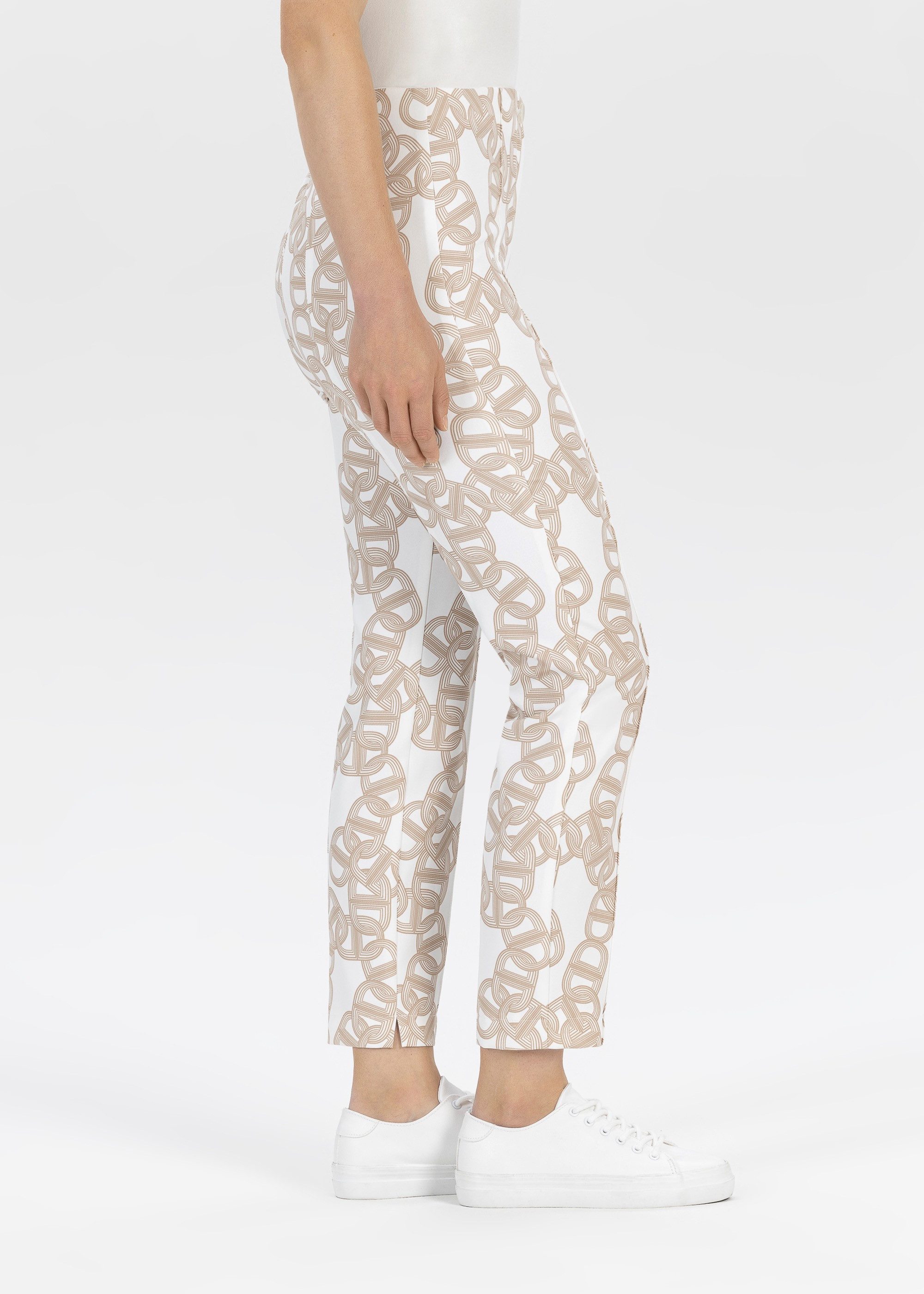 Stehmann Stoffen broek met grafisch patroon