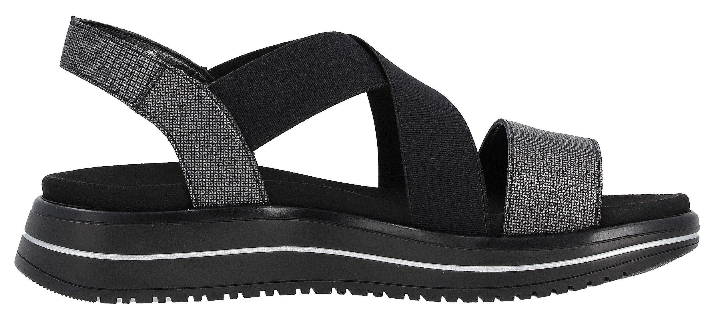 Remonte Sandalen zomerschoen, sandaal, sleehak, met praktische elastiek