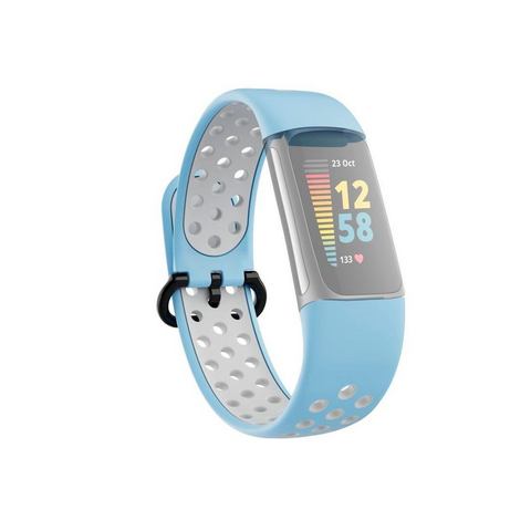 Hama Smartwatch-armband Sportarmband für Fitbit Charge 5, atmungsaktives Uhrenarmband