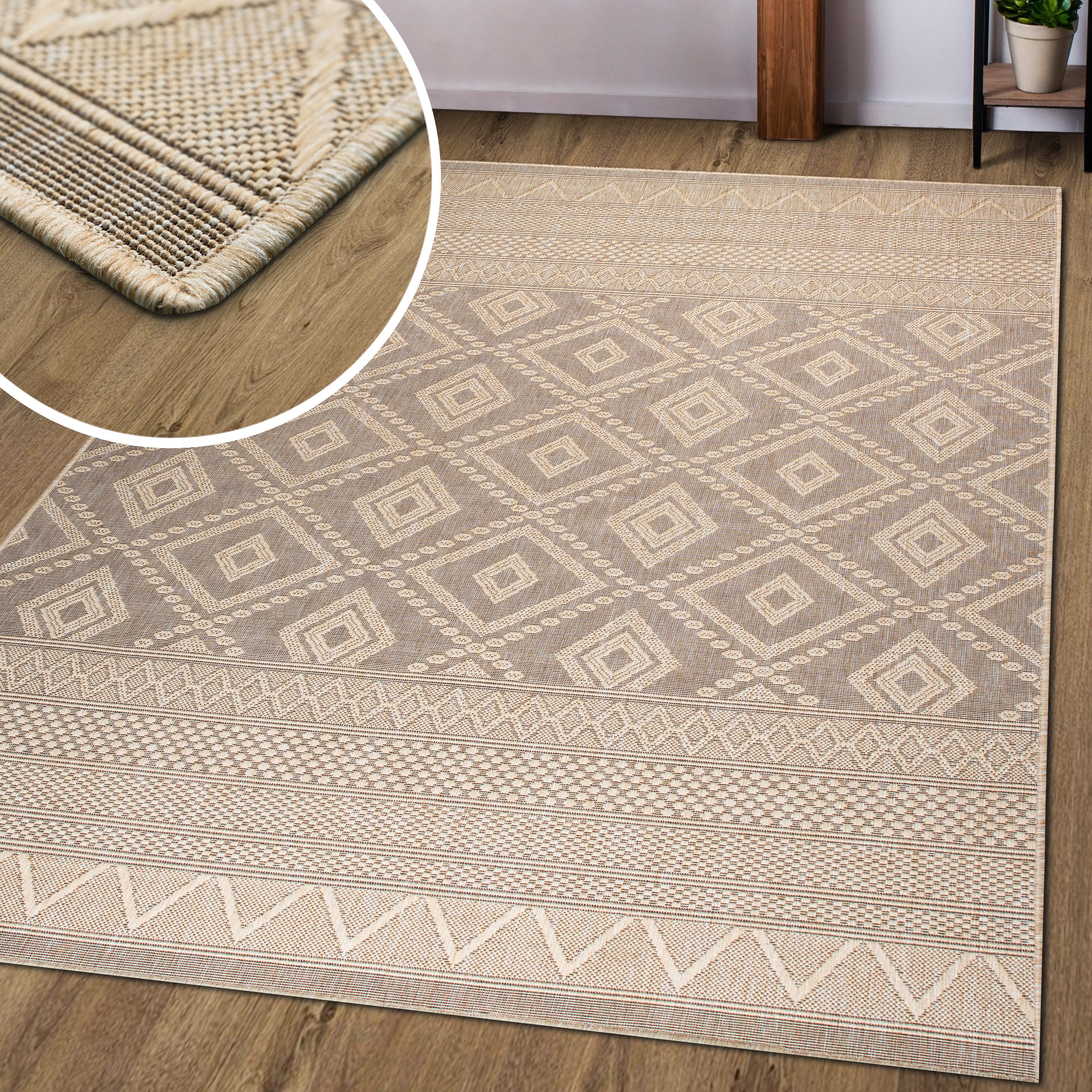 my home Vloerkleed Toronto is ook als loper verkrijgbaar Geschikt voor binnen en buiten, sisal-look, weerbestendig & uv-bestendig, boho