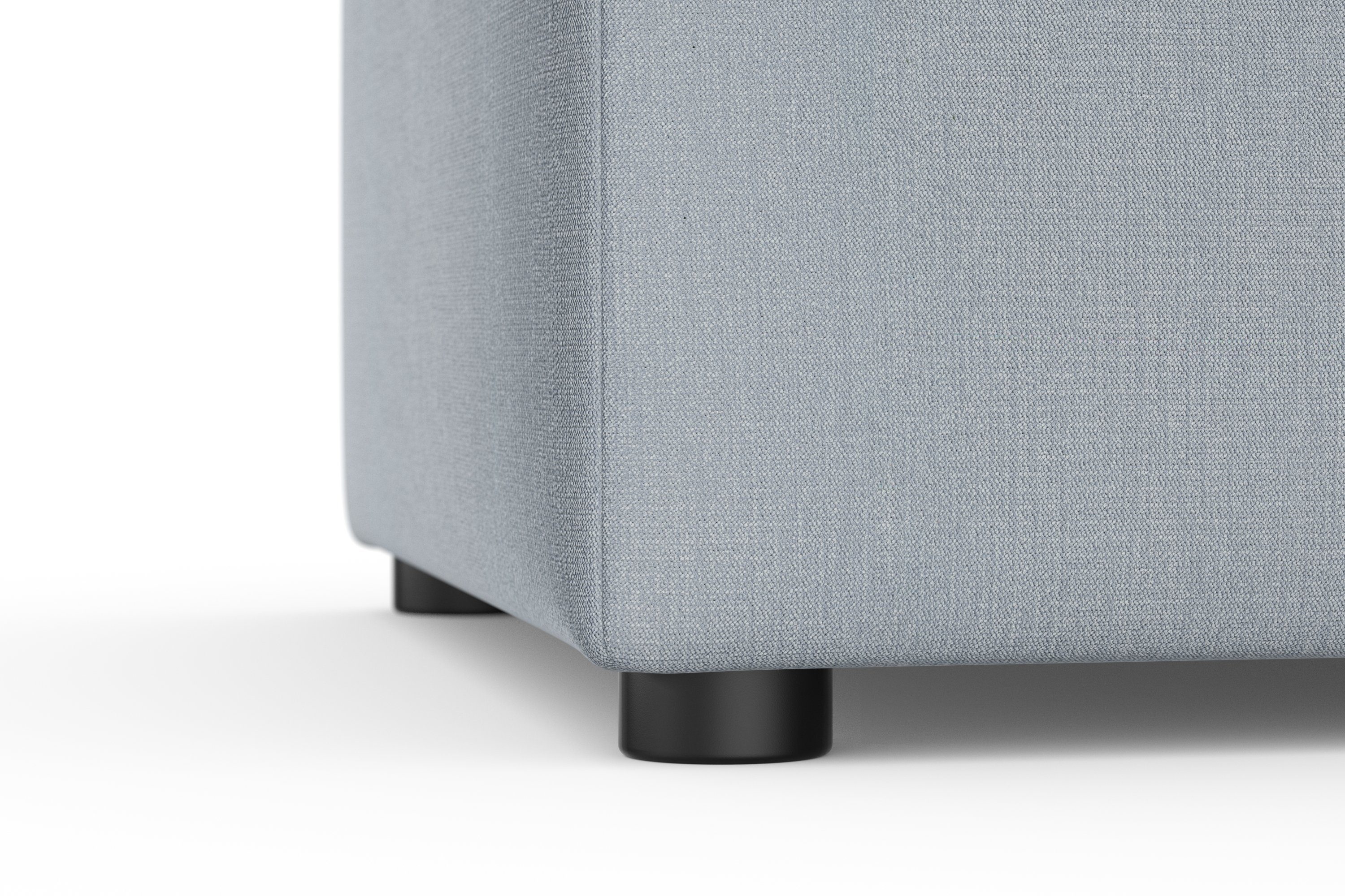 DOMO collection Hocker Topmatras met golfvering, op kunststof glijders