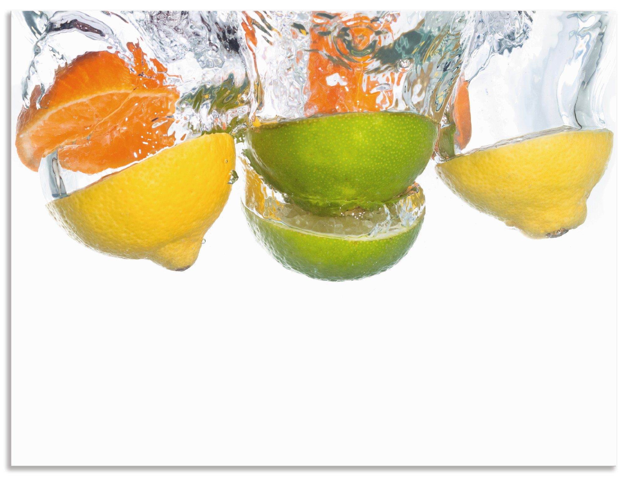 Artland Keukenwand Citrusvruchten vallen in helder water zelfklevend in vele maten - spatscherm keuken achter kookplaat en spoelbak als wandbescherming tegen vet, water en vuil - a