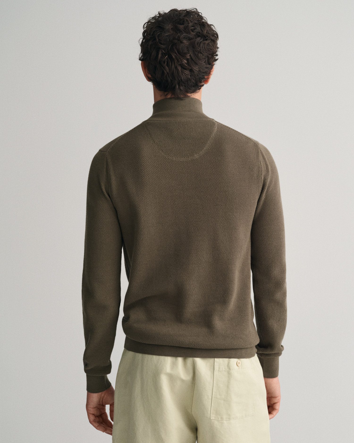 Gant Schipperstrui COTTON PIQUE HALF ZIP