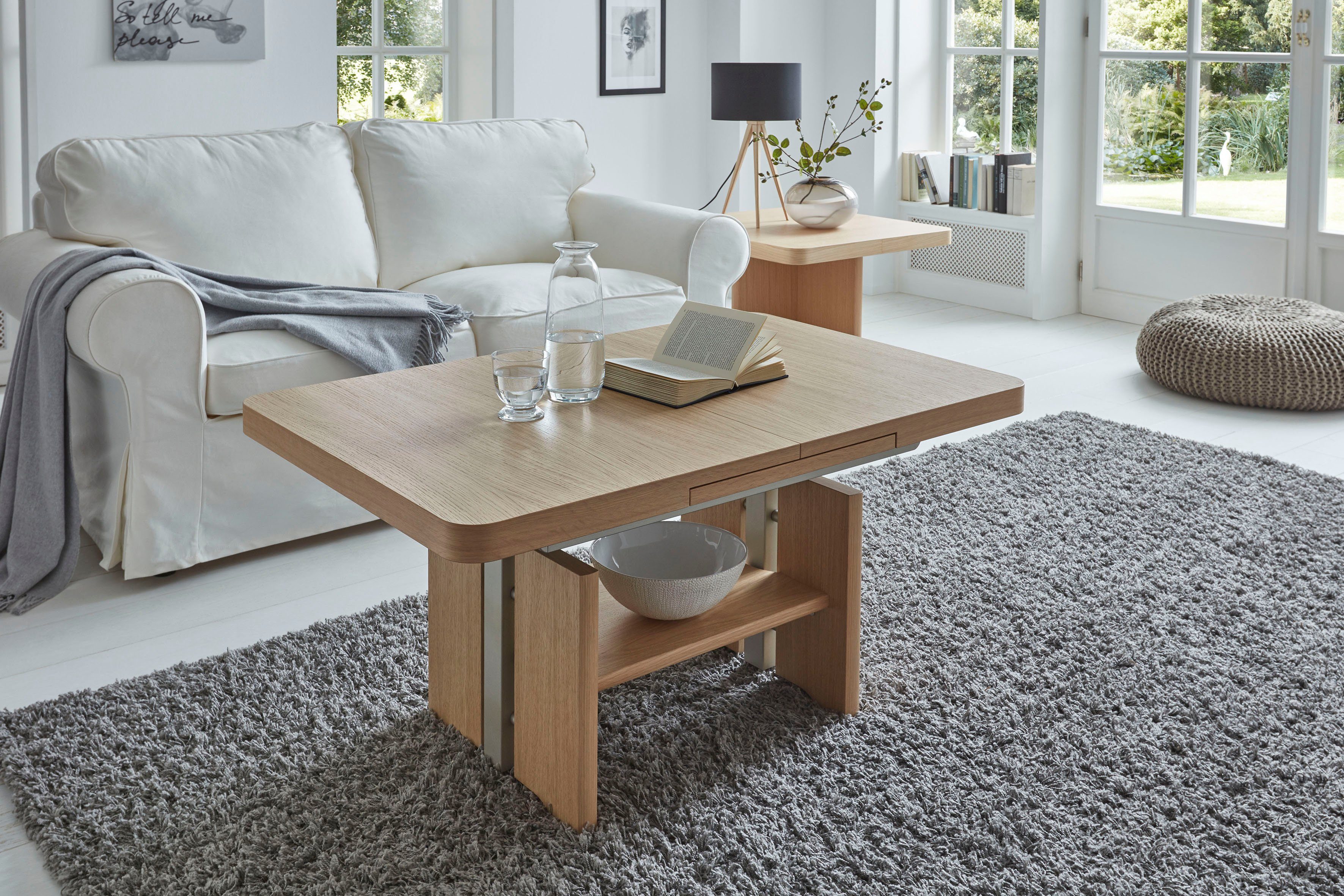Vierhaus Salontafel Kiya Plaat met echt hout gefineerd, wangen en planchet, gefineerd