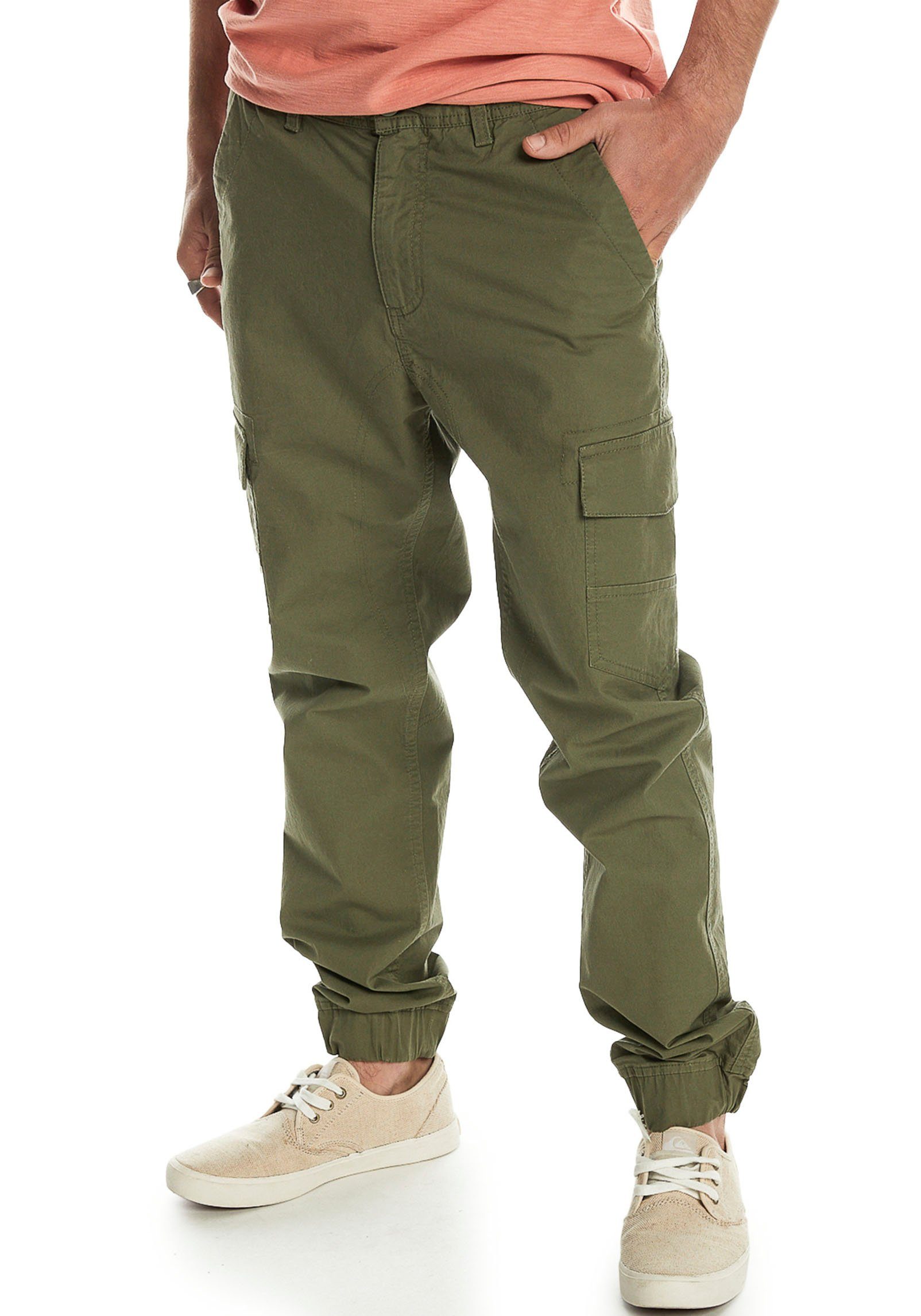 Quiksilver Cargobroek jongens cargobroeken maat 34 (M) groen