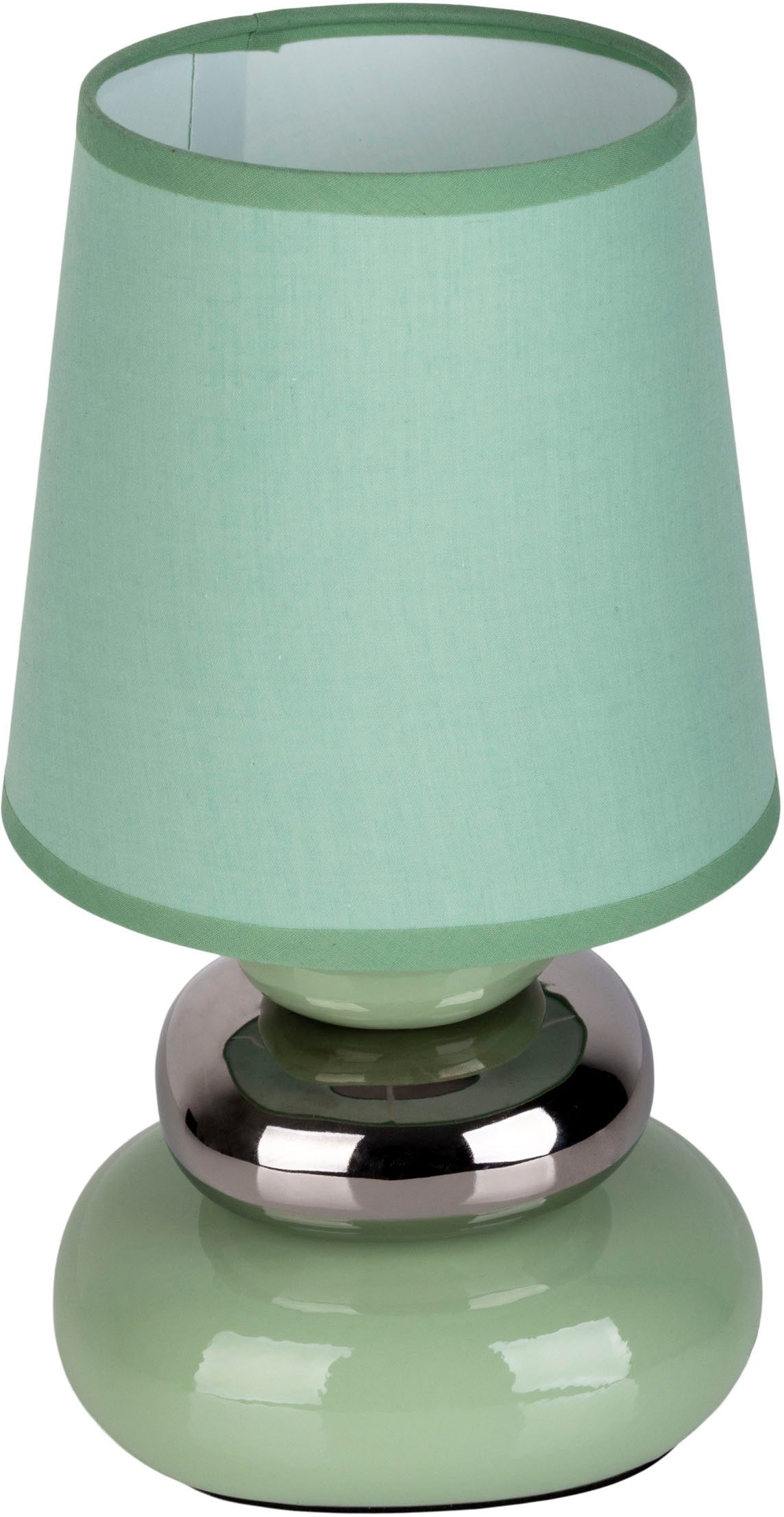 näve Tafellamp Stoney met keramieken voet en textielen kap, 1xe14/max.40 w (1 stuk)