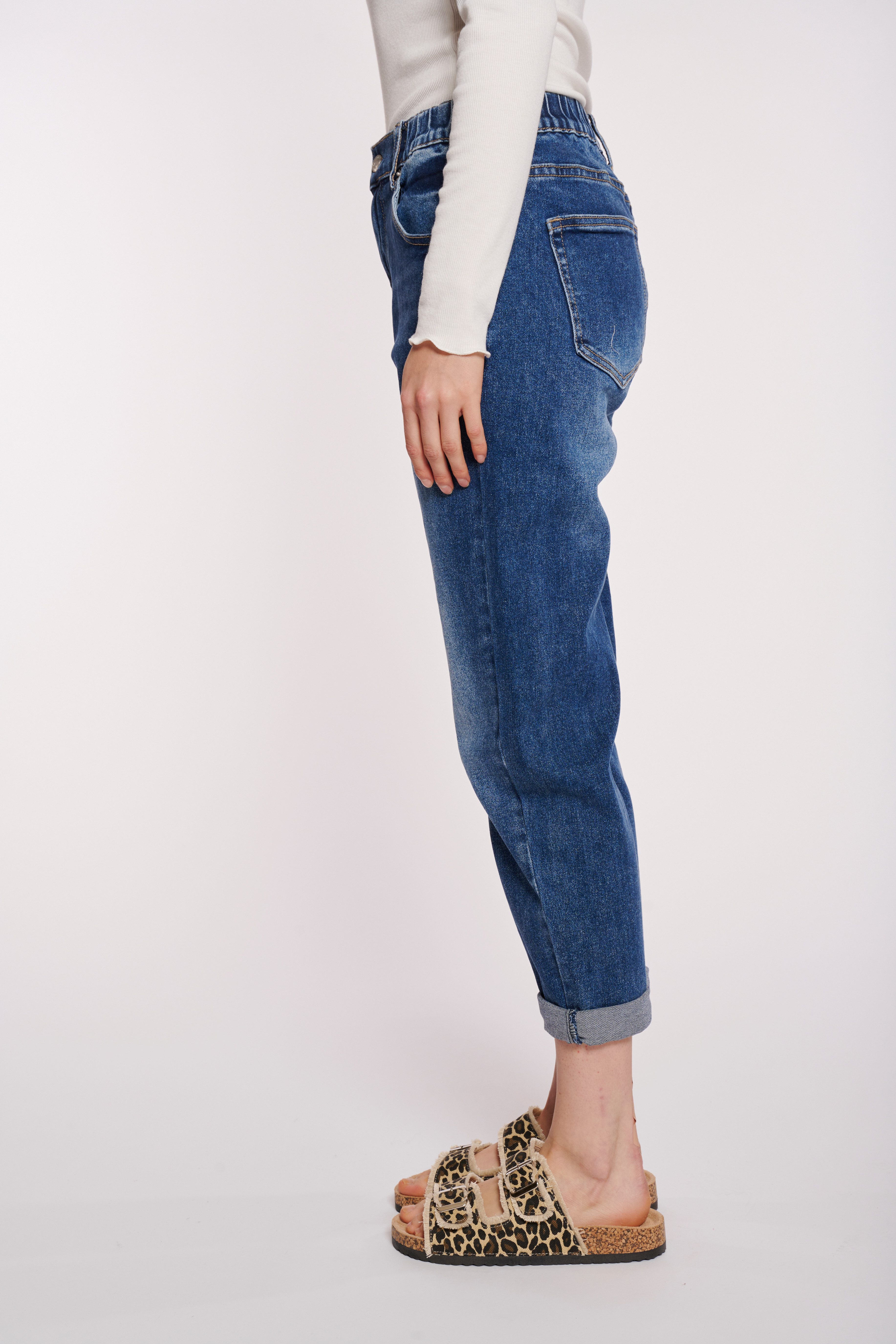 HaILYS High-waist jeans LG HW C JN Mirell met elastiek in de band